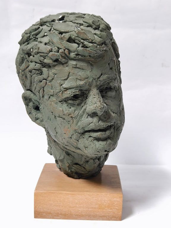 Alva Museum Replica John F Kennedy Bust Robert Berks Base JFK Sculpture