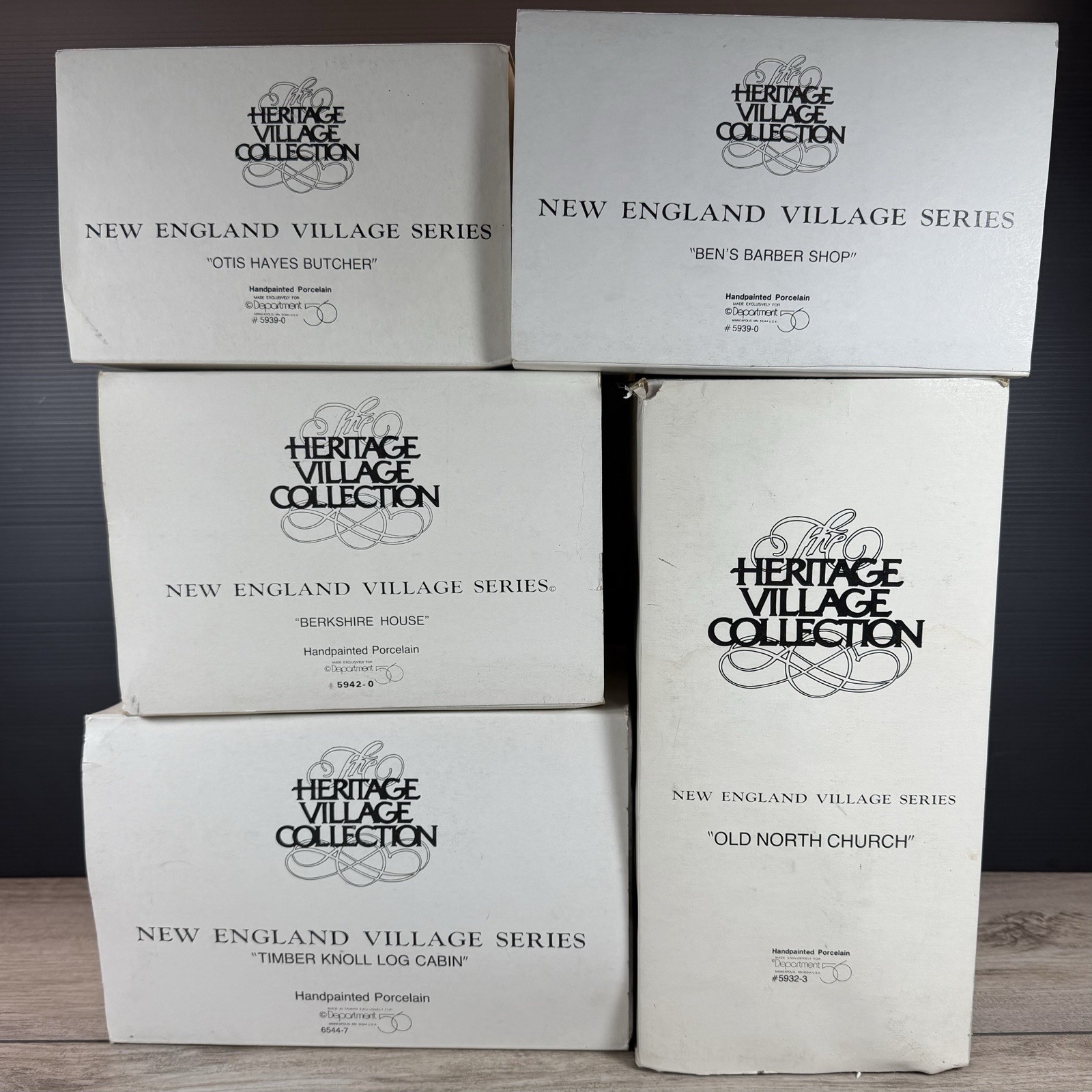 Dept 56 New England Village Lot of 5 Buildings Heritage Village Original Boxes
