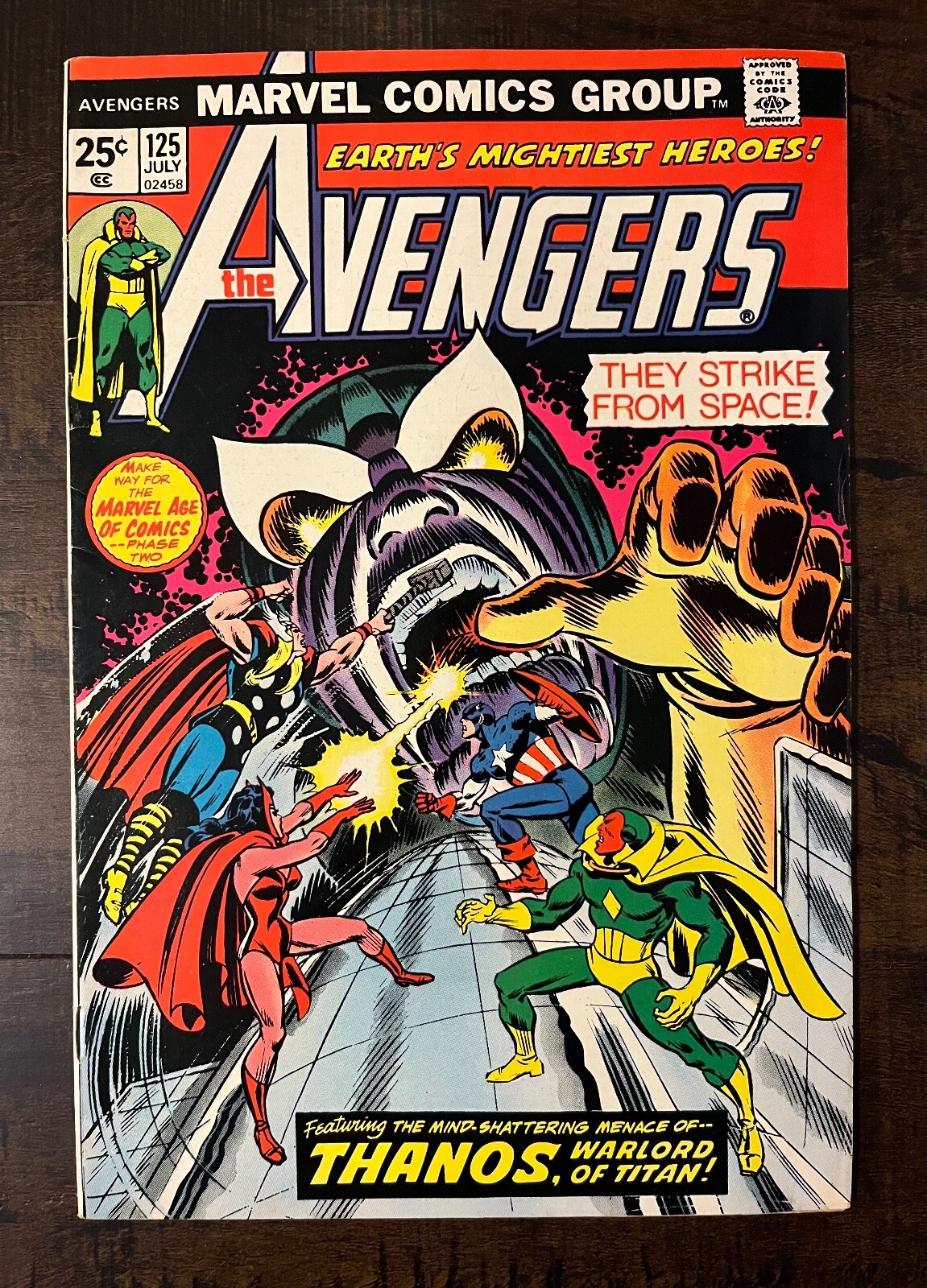Avengers 125 Thanos Classic cover. 1974