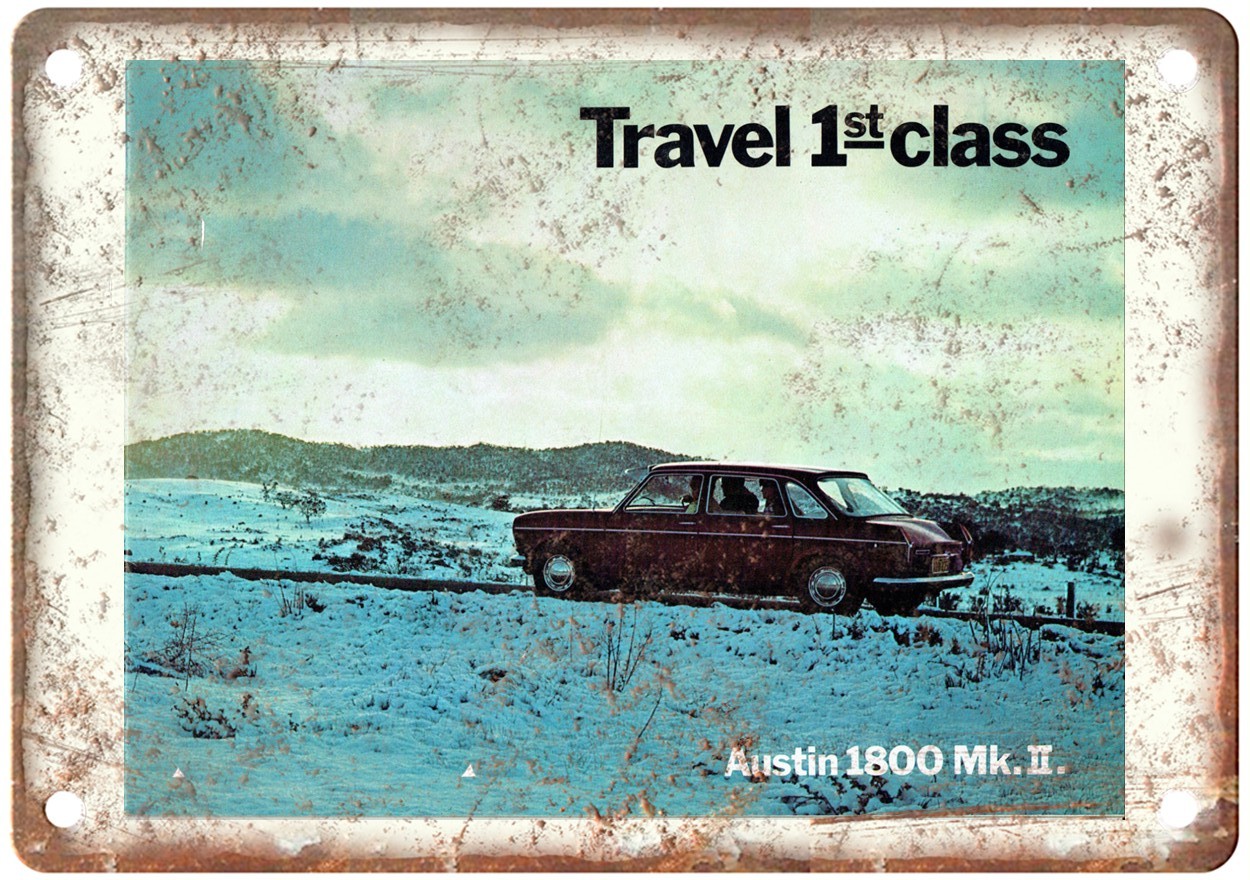 1968 Austin 1800 Mk II Vintage Auto Ad Retro Look Metal Sign AN3581