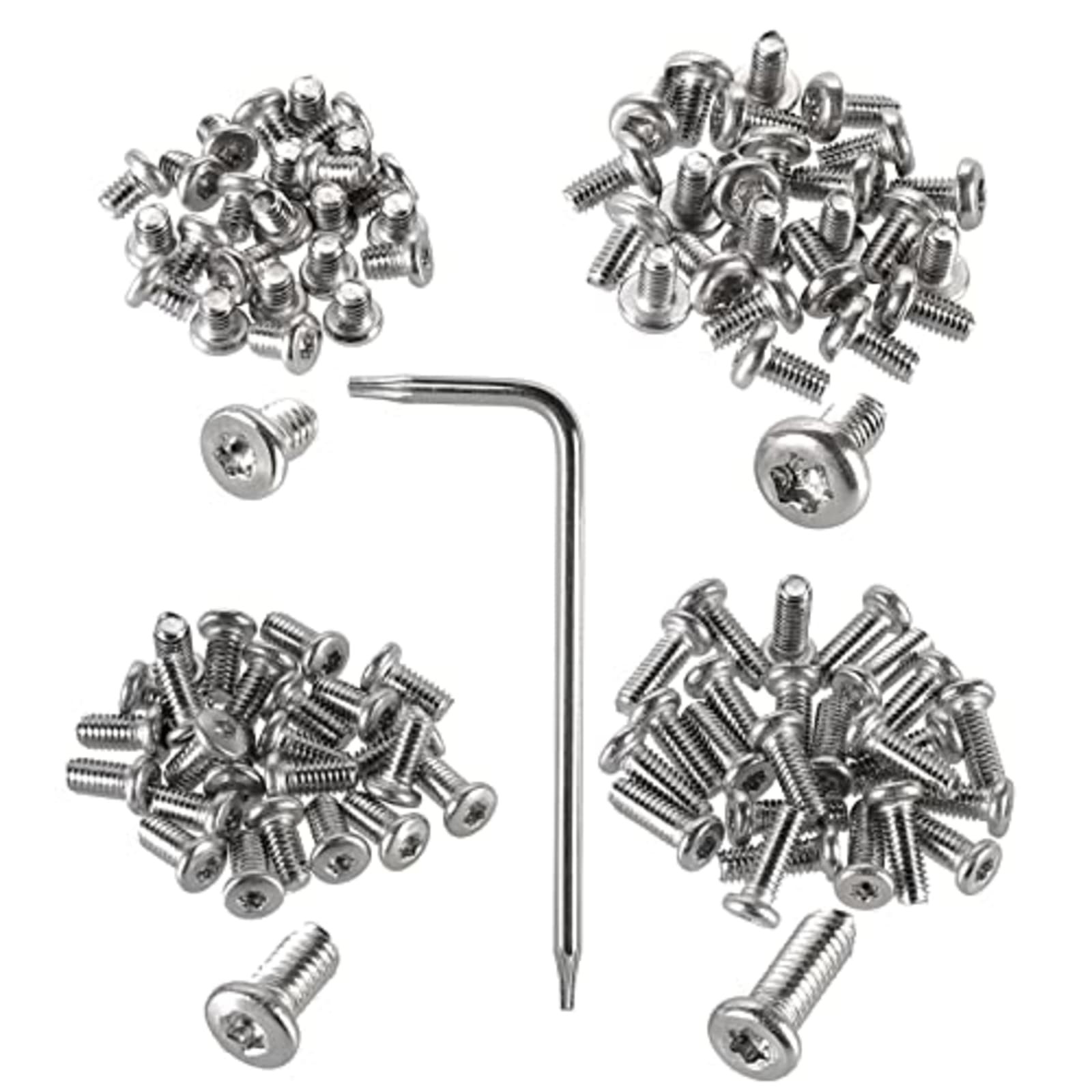 100pcs M2.5 Folding Knife Handle Pocket Clip Screws 4 Sizes 304 Stainless Steel