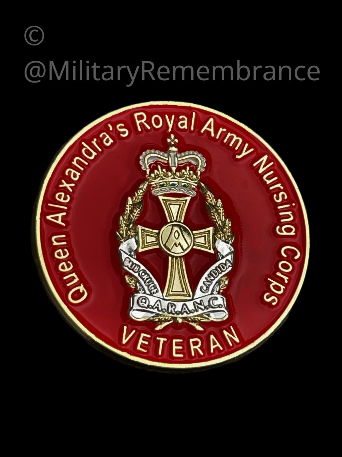 Queen Alexandra's Royal Army Nursing Corps Veteran Colours Lapel Pin (VET10)