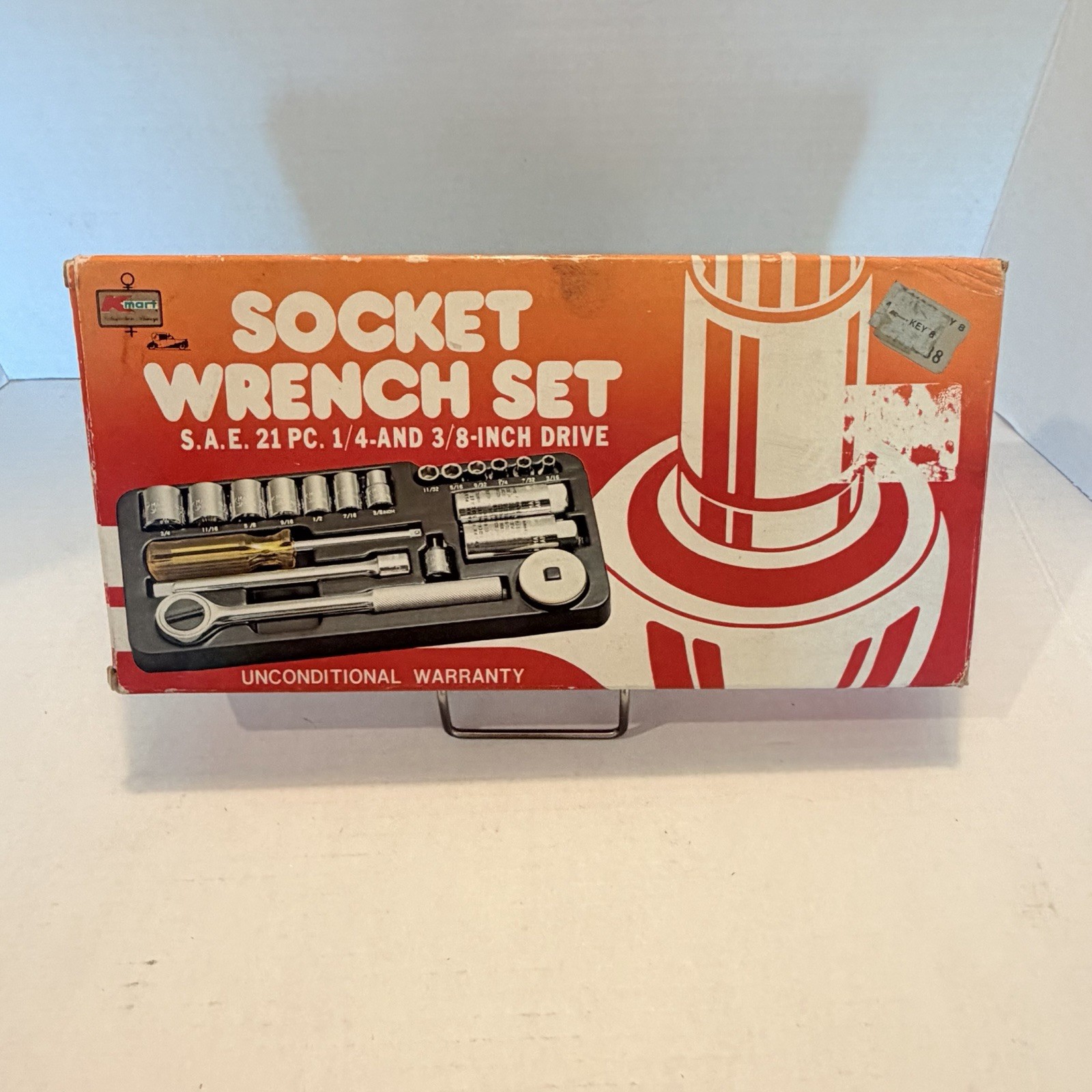 Vintage KMart 21 Piece Auto S.A.E. 1/4” & 3/8  Socket Set Blue