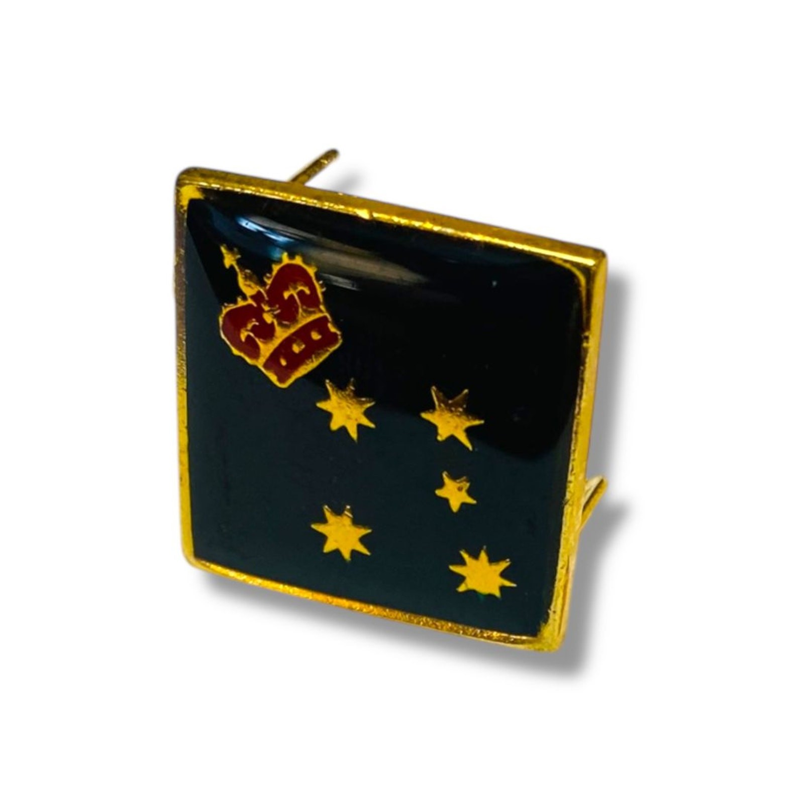 Vintage Boy Scouts Victoria Australia Metal Enamel Coat Souvenir Belt Badge 1