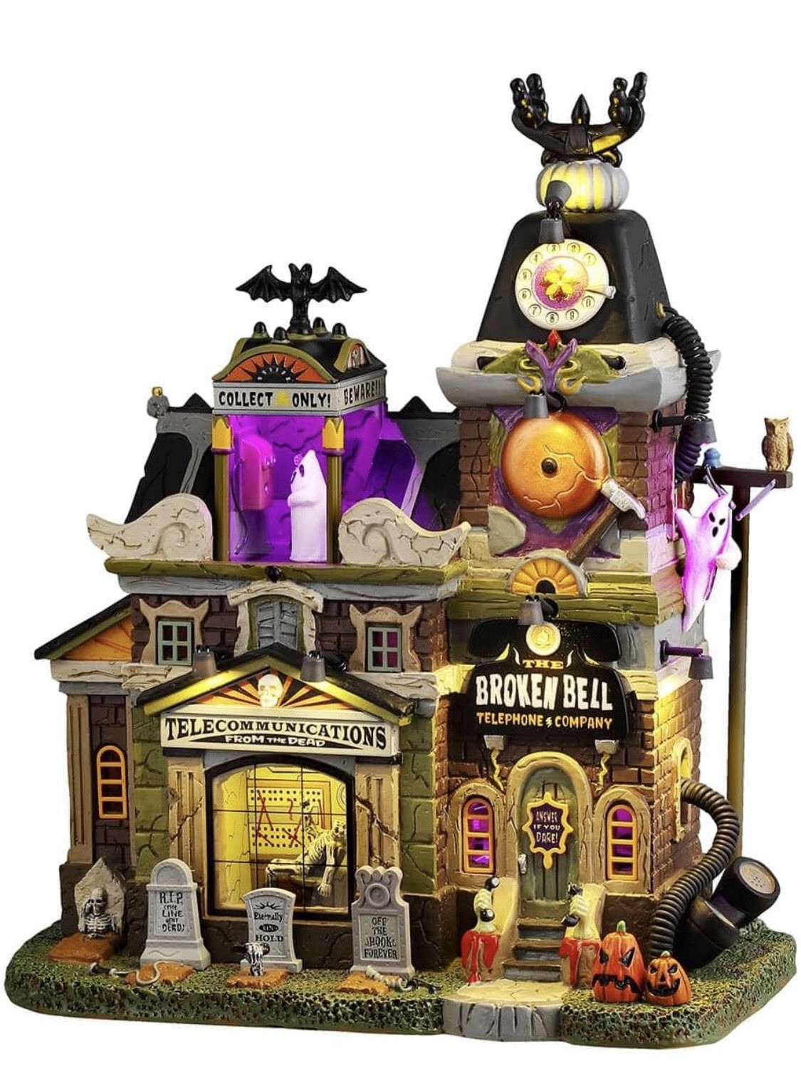 Lemax Spooky Town The Broken Bell Telephone Company