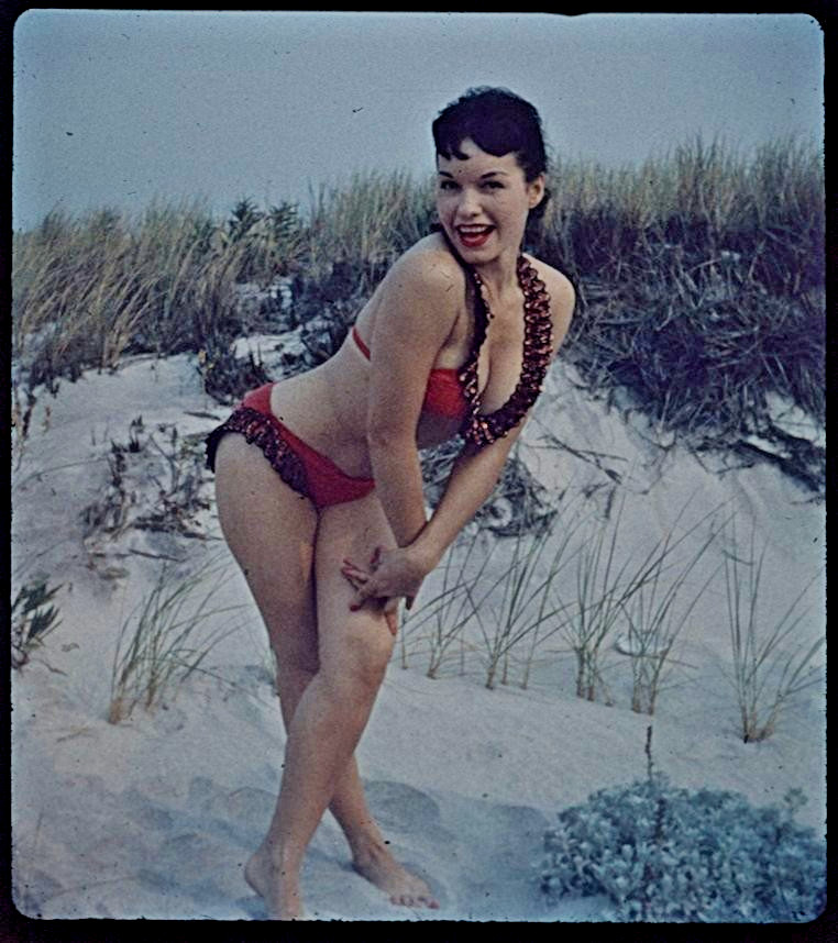 BETTY PAGE Stereo 3D Realist Art  Slide 3-D