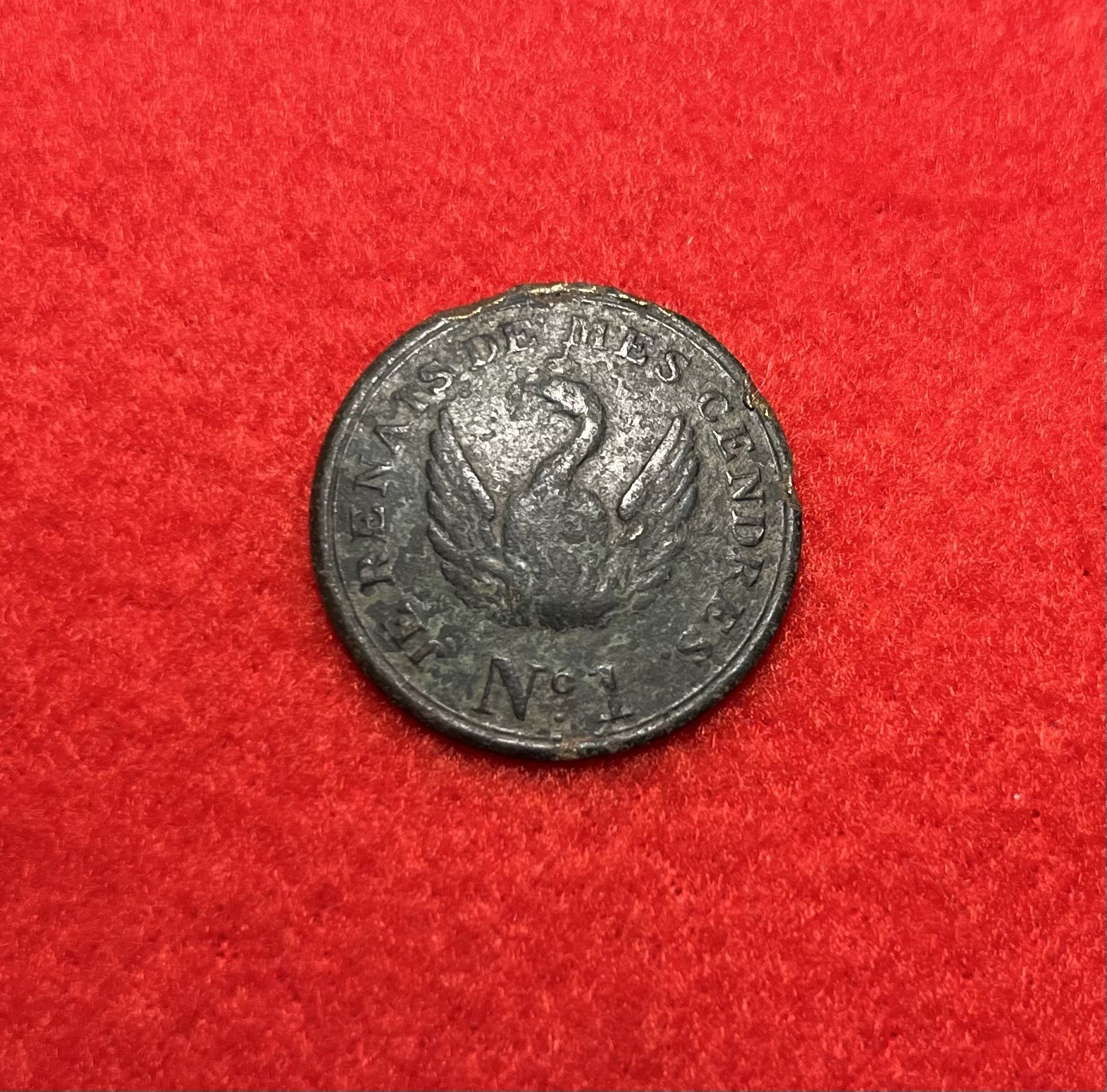 PHOENIX COAT BUTTON 1st Regiment of Haiti West Coast Trade Button