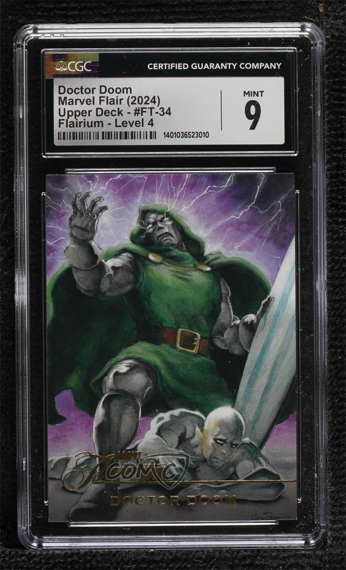 2023 Flair Marvel Flairium Level 4 Doctor Doom Casey Parsons CGC 9 Mint 1q9r