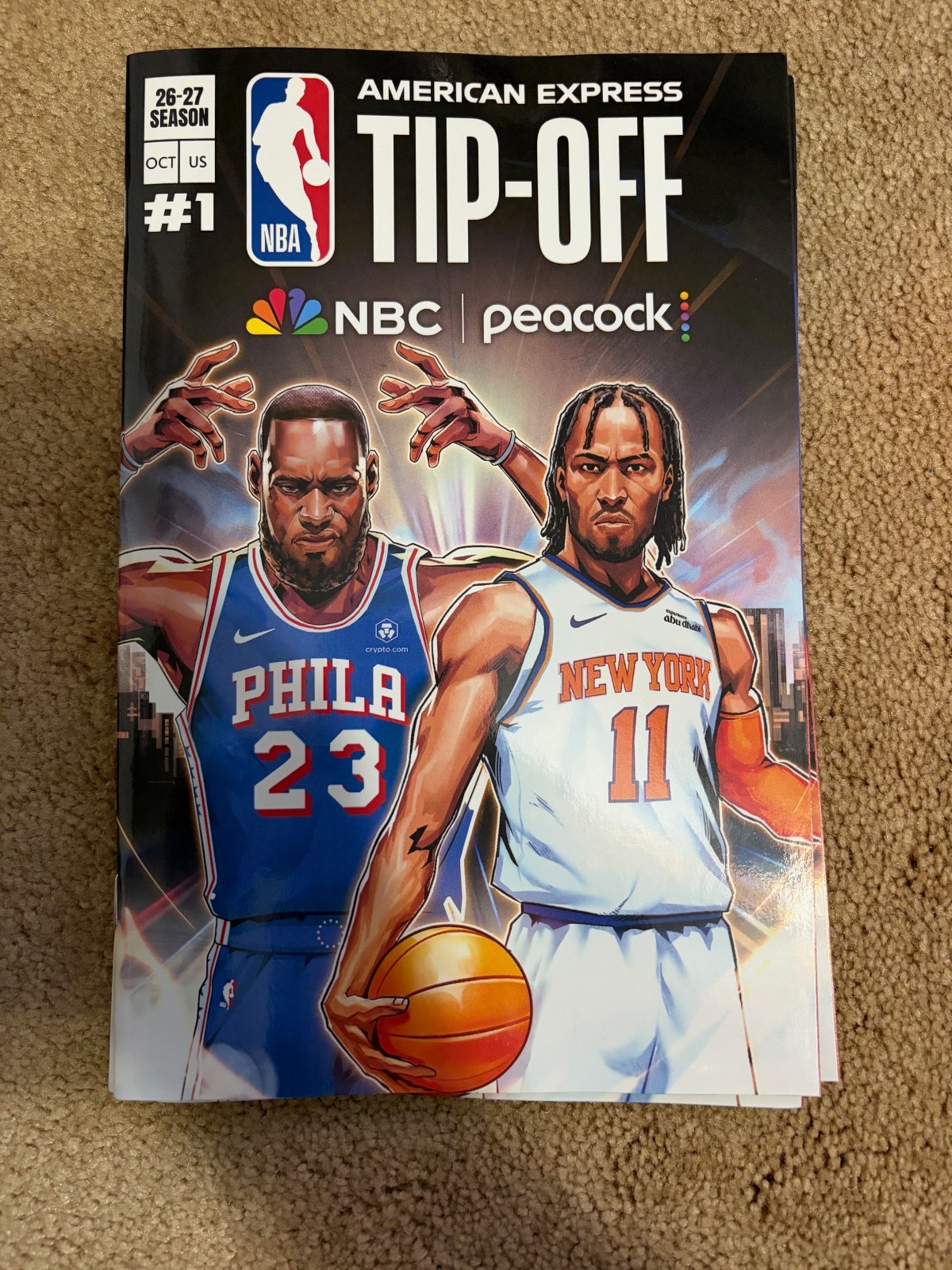NYCC 2026 NBA TIP OFF COMIC BOOK #1 LEBRON JAMES JALEN BRUNSON KNICKS 76ERS