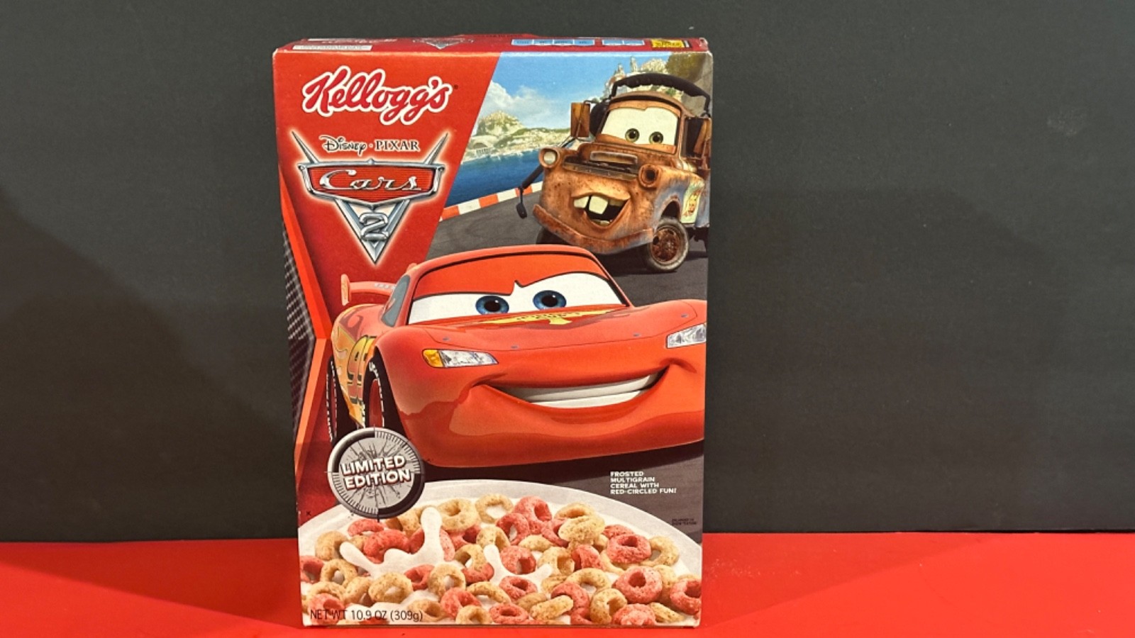 Kellogg's Cars 2- FULL Cereal Box with Games on back, From-2011