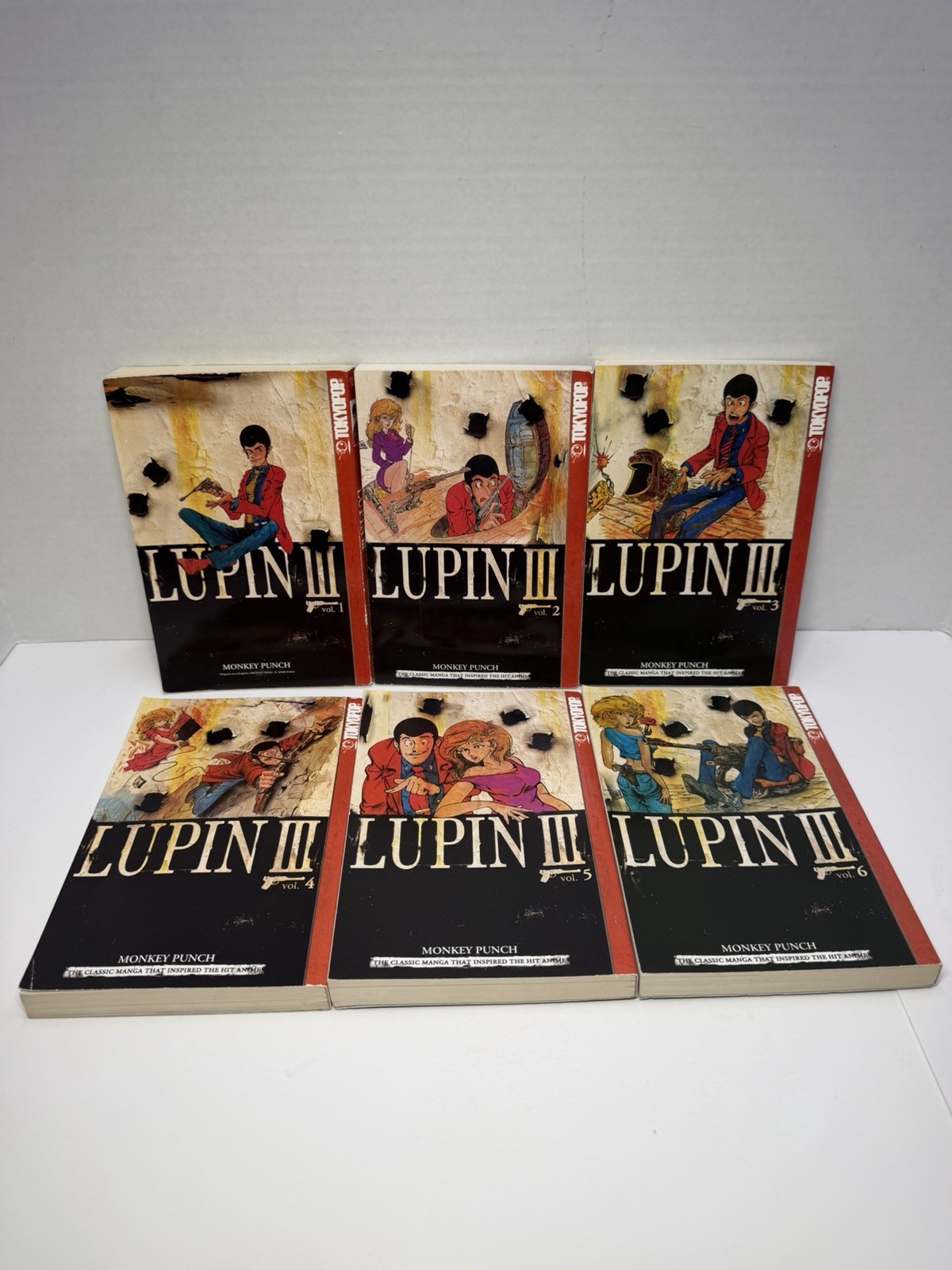 Lupin the 3rd by Monkey Punch, Vol 1-6 Manga Tokyopop- Very Good