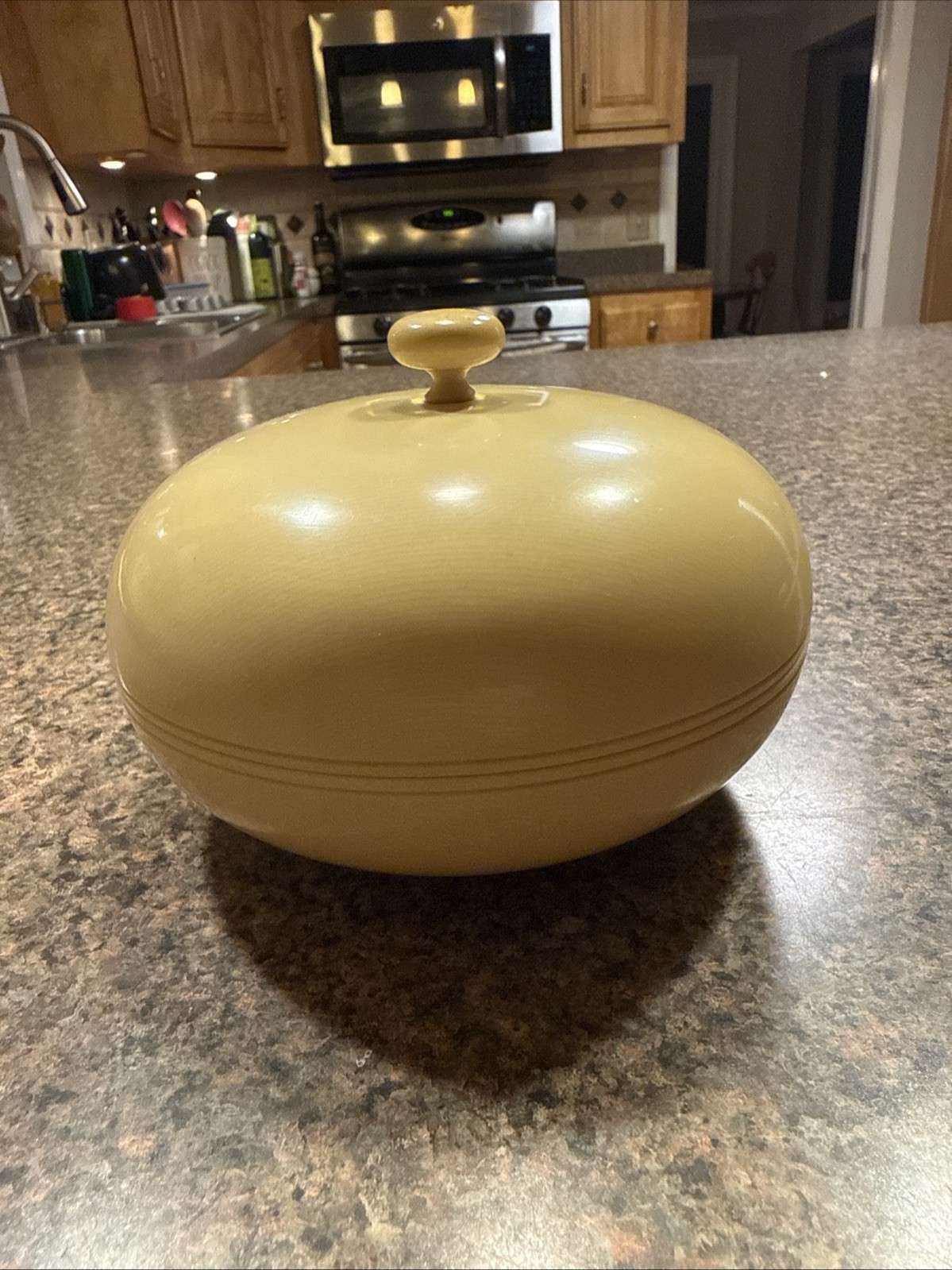 Vintage French Ivory Celluloid Powder Holder