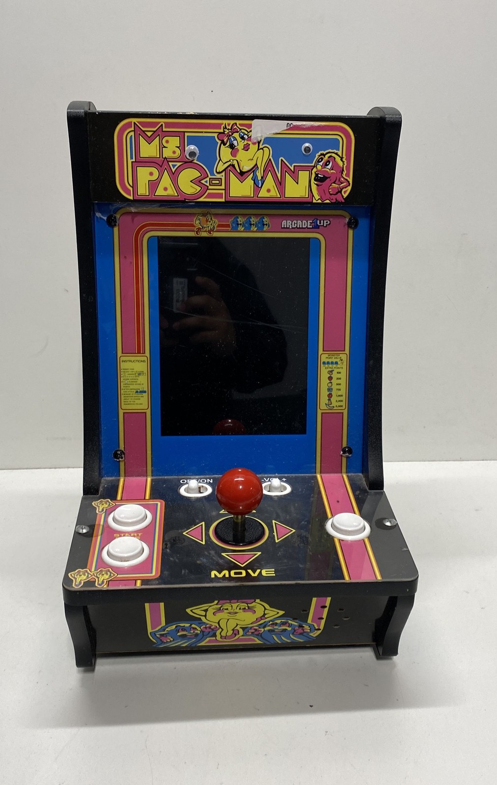 Arcade1Up Ms. Pac-Man Countercade Tabletop Mini Arcade Machine For Parts Repair
