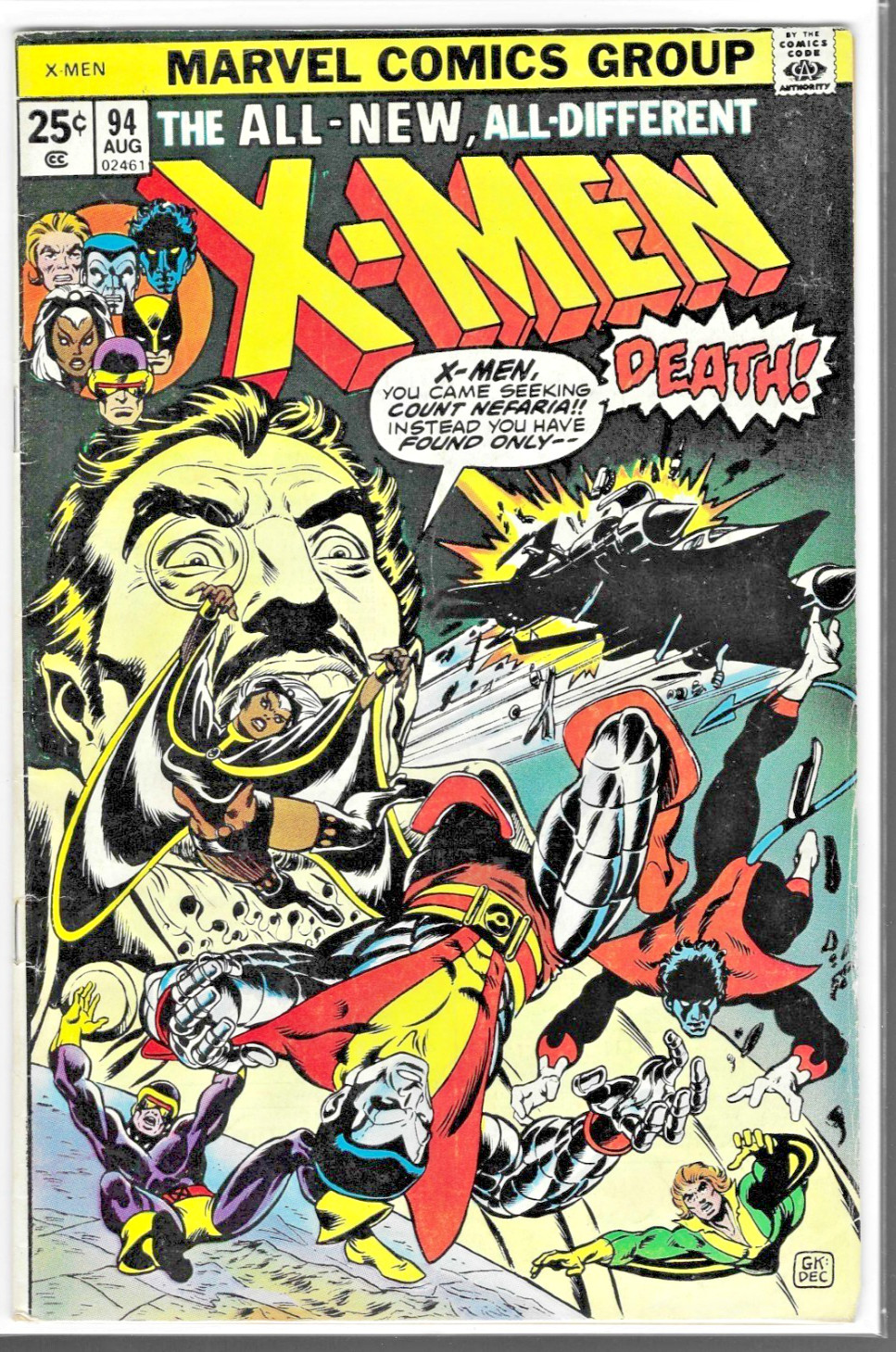 UNCANNY X-MEN #94 Claremont Wein Cockrum Kane key MARVEL  VINTAGE 1975 VG/VG+