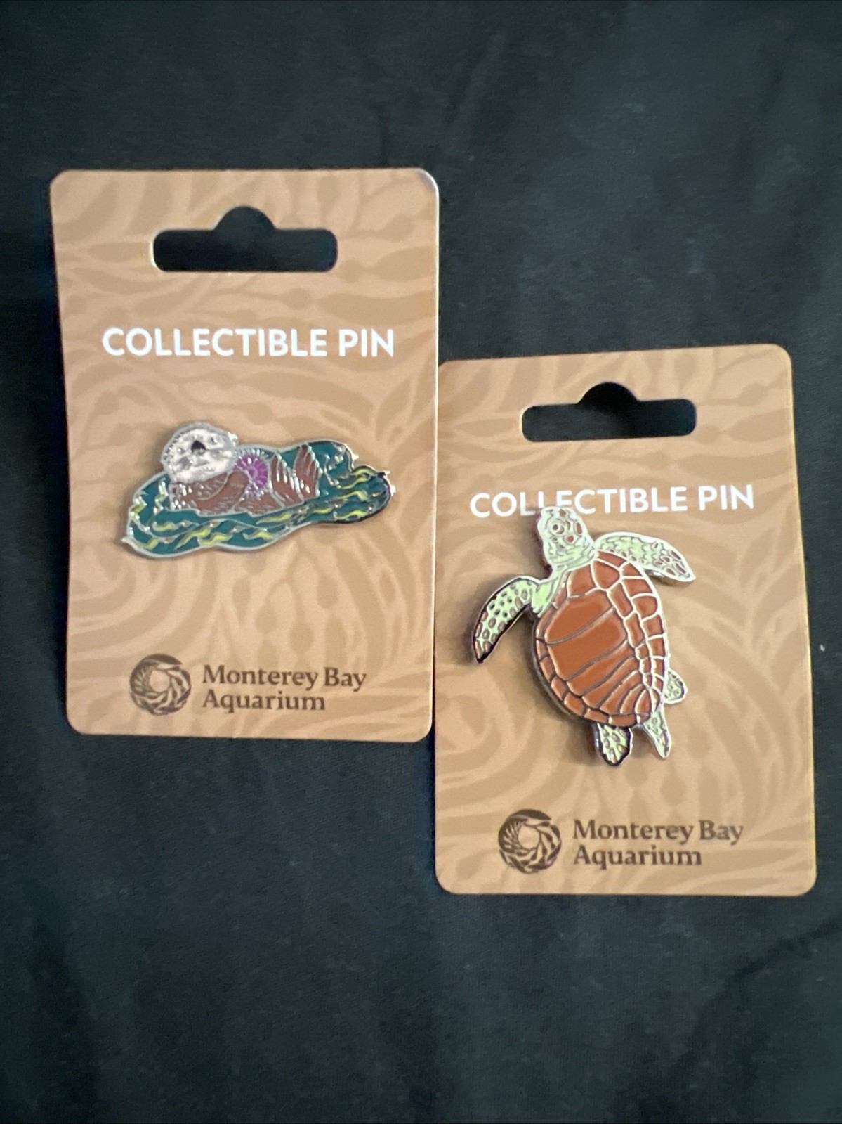 Monterey Bay Aquarium Collectible Pins Sea Otter & Sea Turtle Enamel Lot Brand