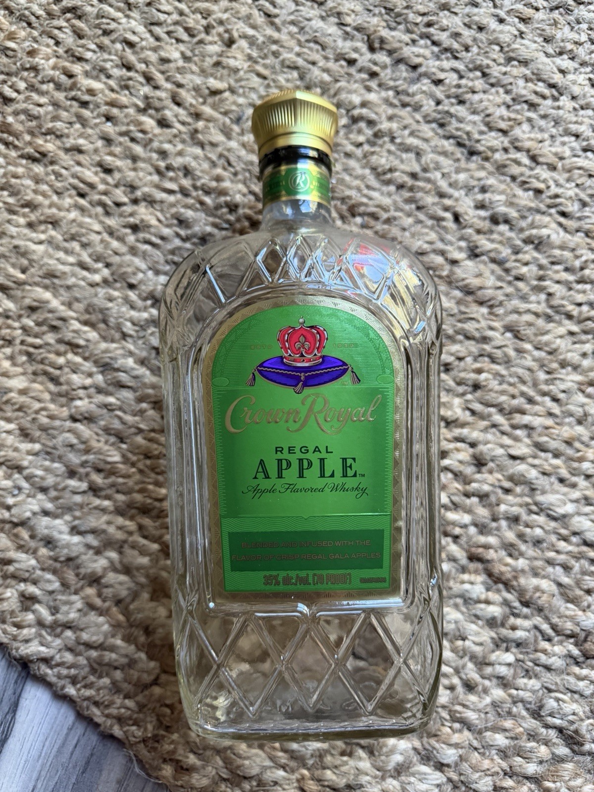 Empty Glass  Crown  Royal  Regal  Apple  1.75 L
