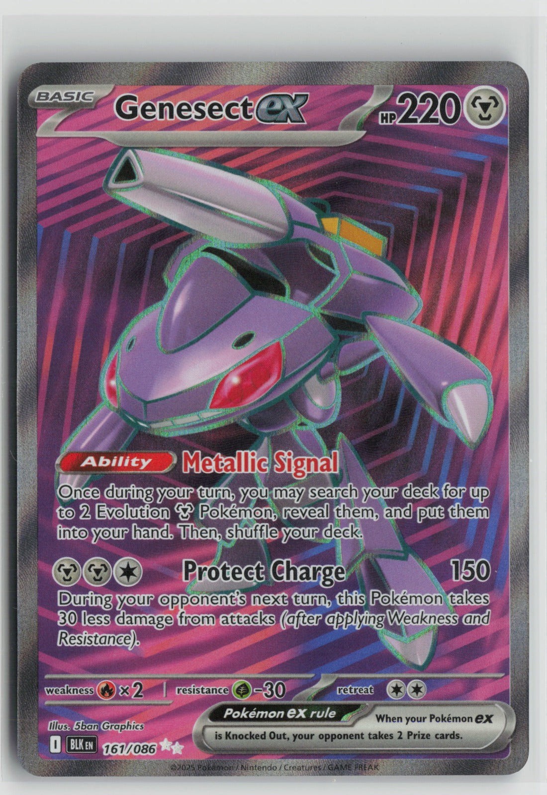 Genesect ex Ultra Rare Holo BLK 161/086 NM