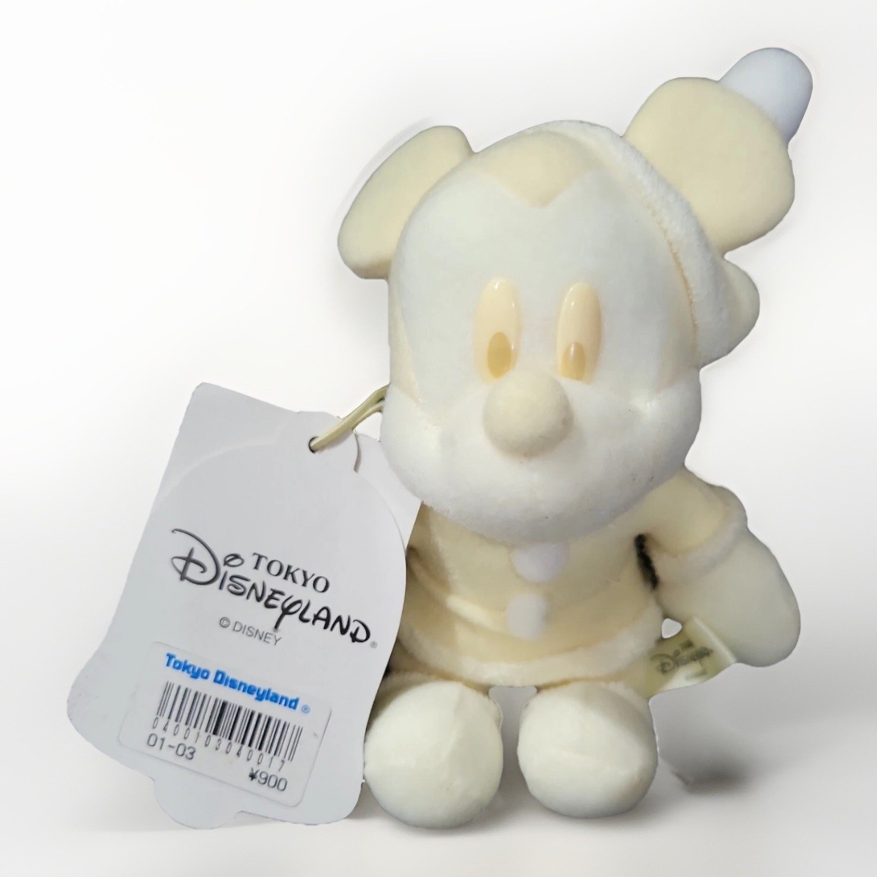 Minnie Mouse Winter Christmas Albino Tokyo Disney Resort Pin Plush 5.5\