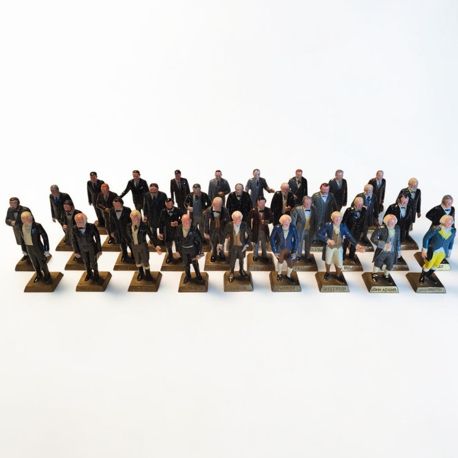 Vintage 1960s Marx US Presidents Figurines Set of 36 Washington - Nixon