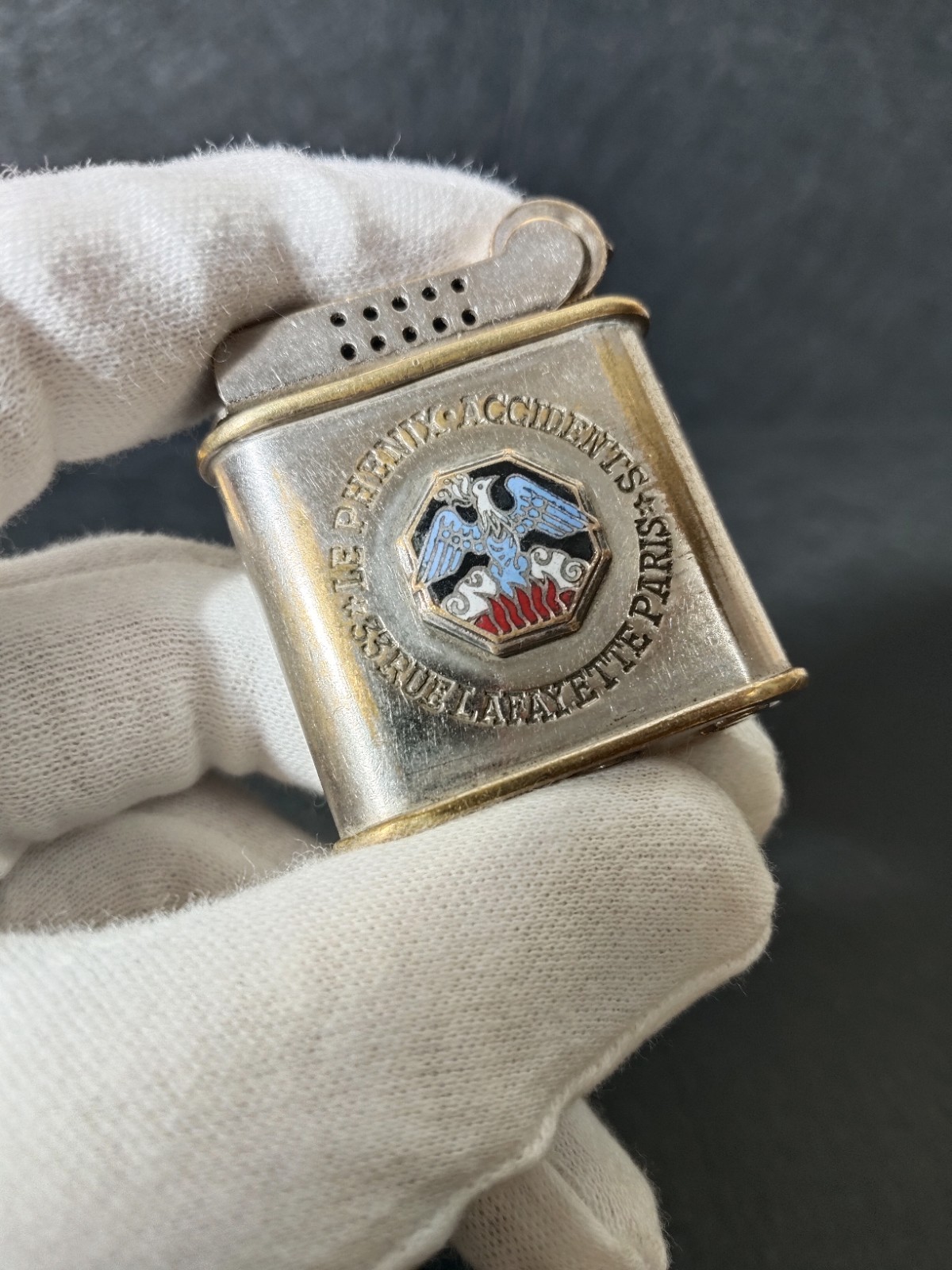 Vintage Drago Paris gasoline lighter, made in France.LE PHÉNIX.1940-50.