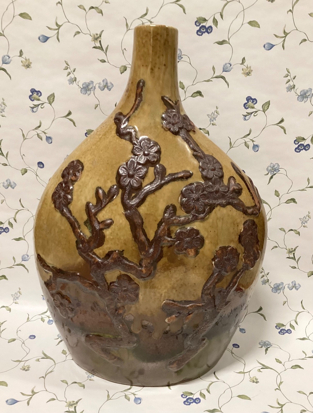 Vintage Chinese style Ceramic Large Cherry Blossom Vase