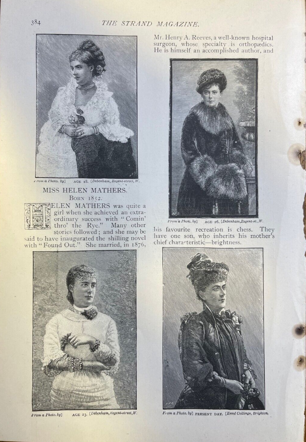 1892 Actress Helen Mathers