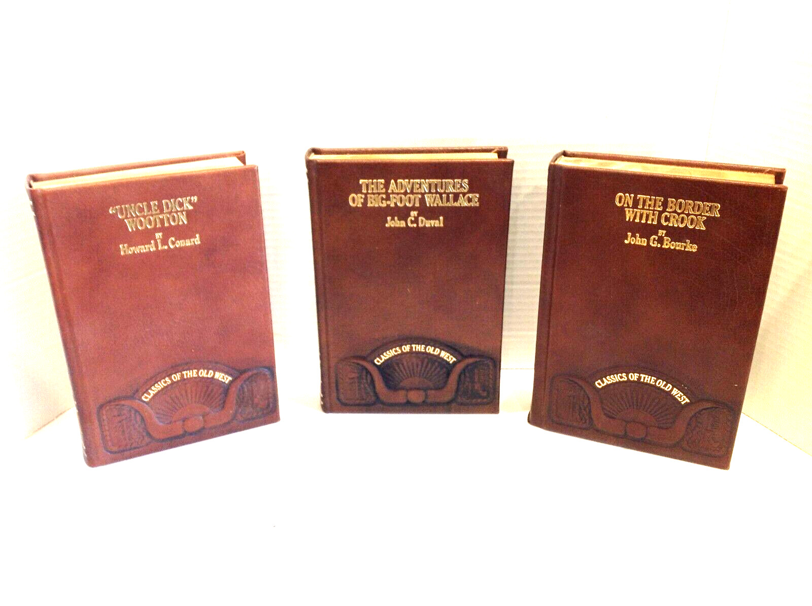 Vintage Time Life Classics of the Old West Leatherbound Books Lot of 3