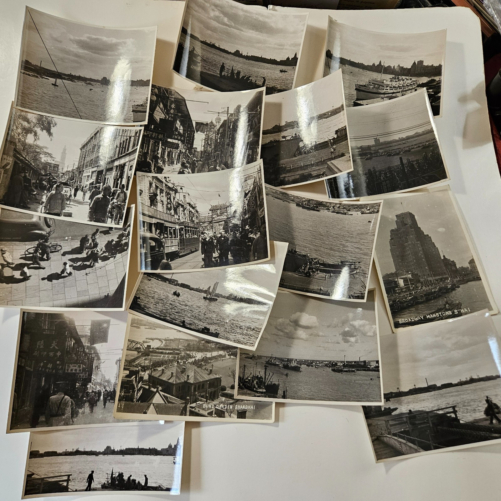 Rare Lot 17 Orig Photos 1945 Shanghai China 3 3/4