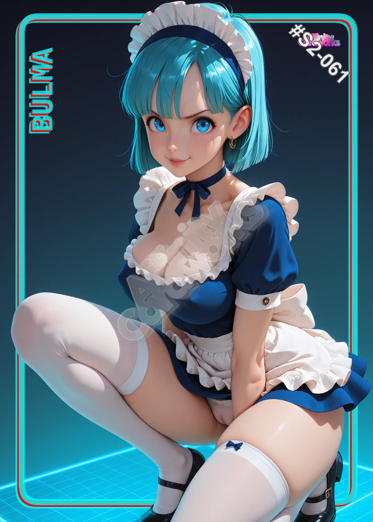 Bulma Dragon Ball Custom Sexy Anime Waifu Trading Card Standard
