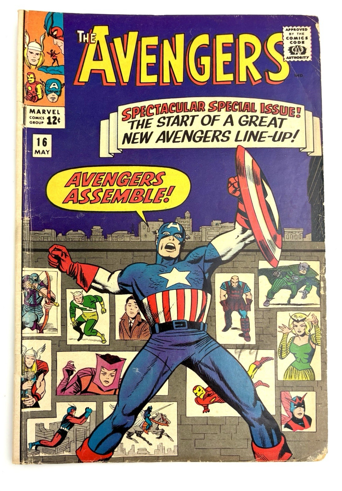 Avengers #16 1965 4.5 VG+🔑1st Team Change Captain America Scarlet Witch Hawkeye