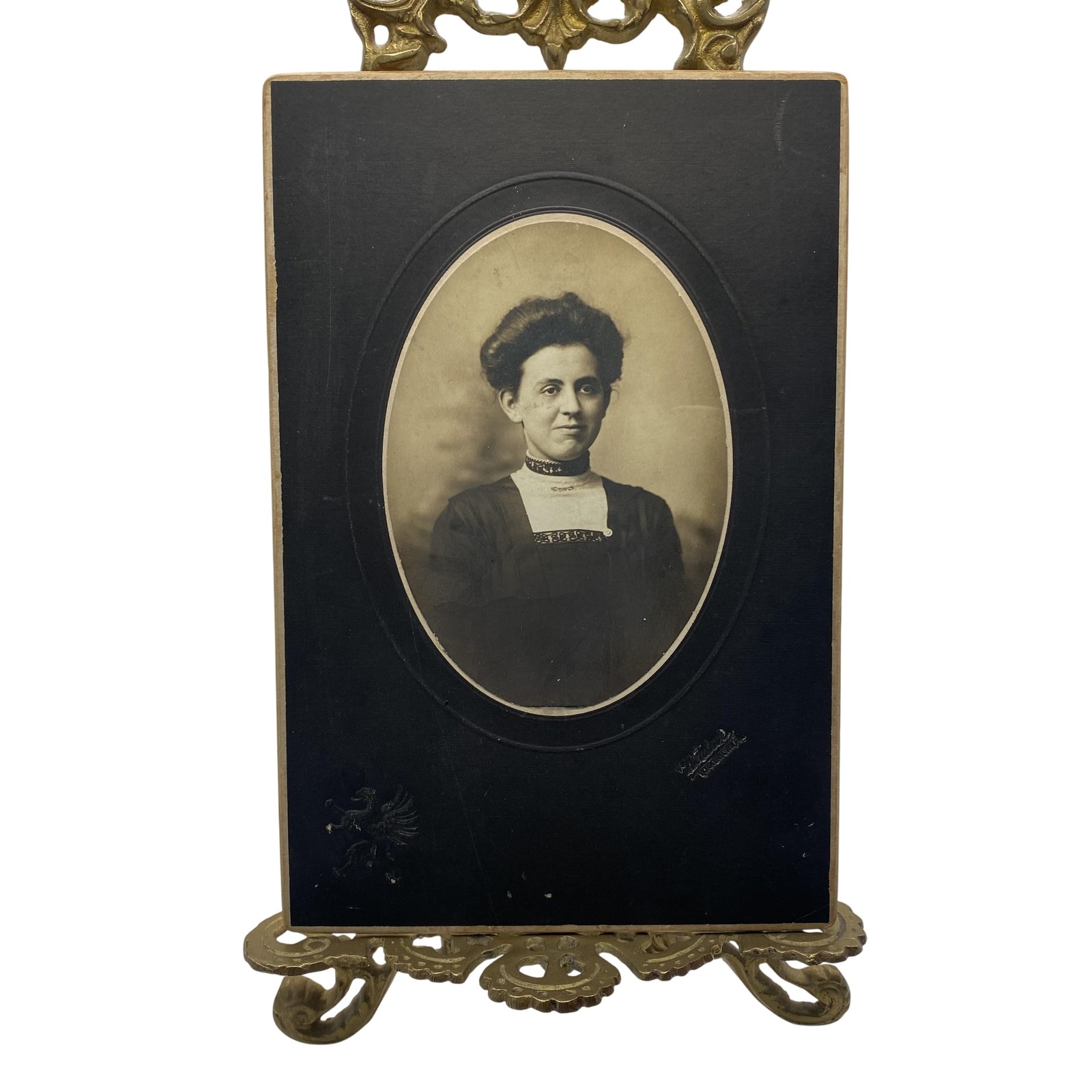 Vintage Ida Rosenberger Woman Portrait Studio Cabinet Card Photo 6x9 Sepia Orig