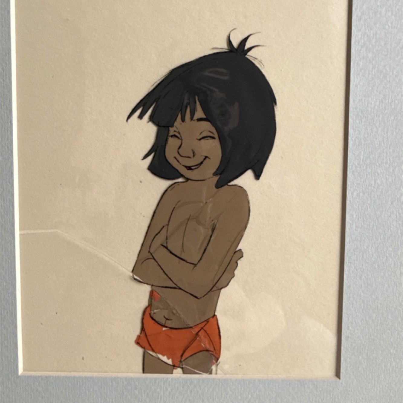 Disney Jungle Book original Animation Production Cel Hand-Painted Mowgli cell