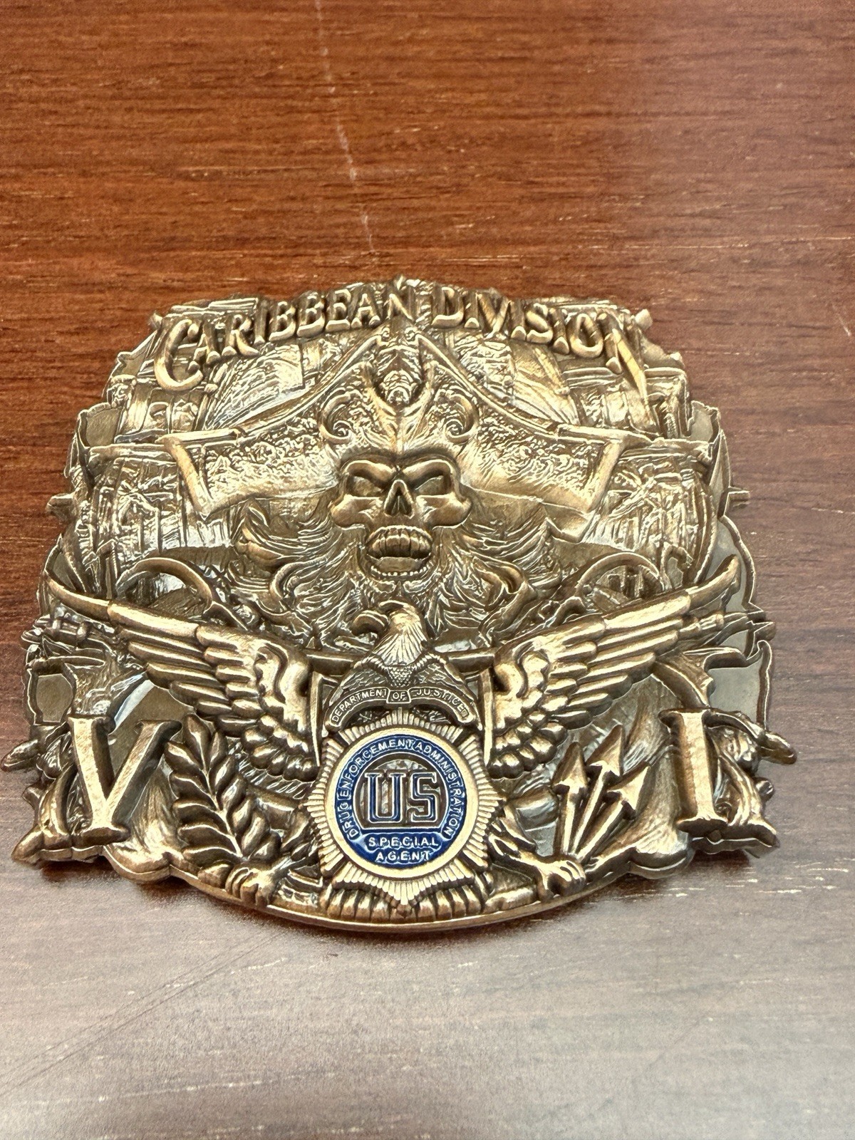 DEA St Thomas Resident Office Serialized Pirate Challenge Coin #48/50 Rare