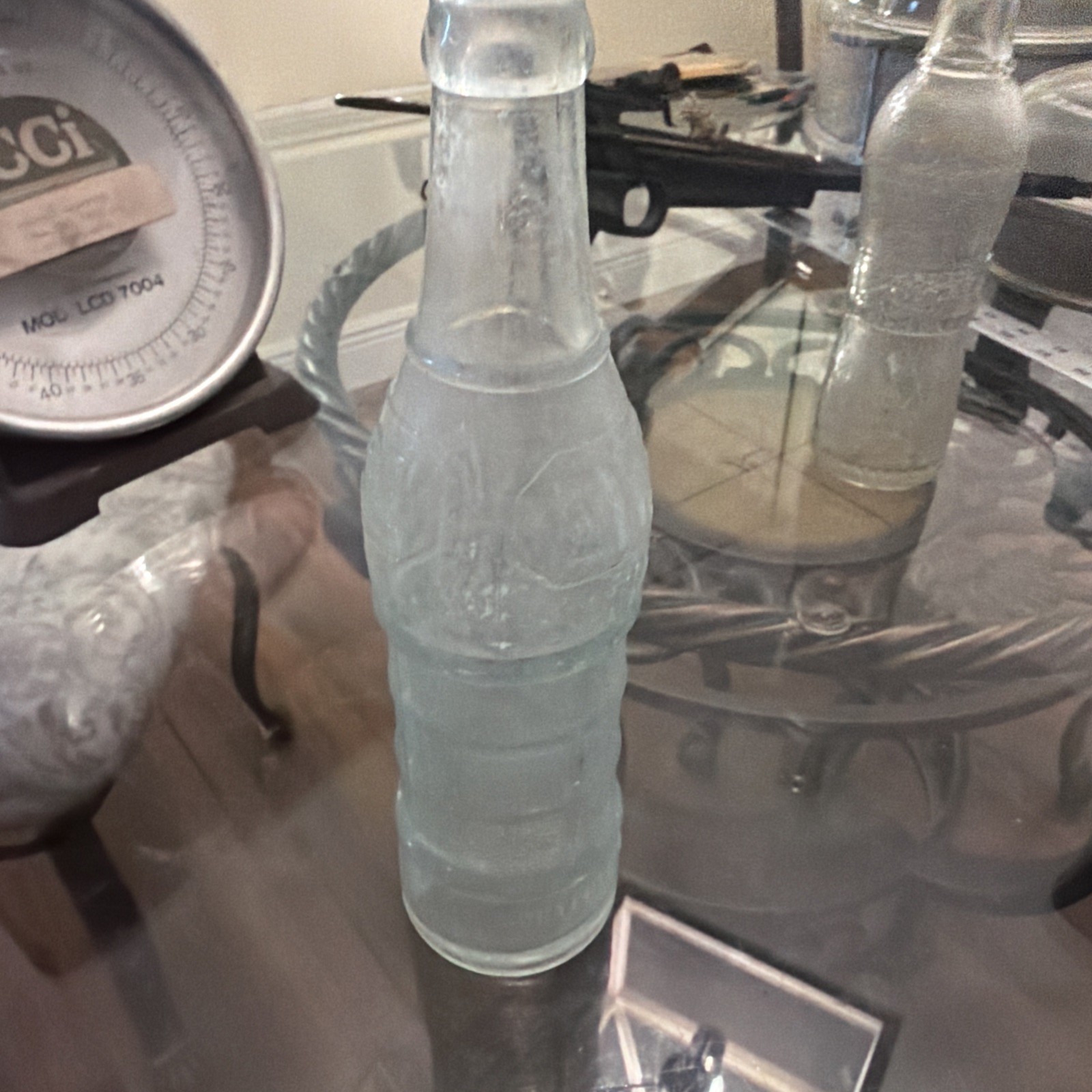 VINTAGE EYE-SE BEVERAGES SODA BOTTLE 9 OZ CLEAR GREEN GLASS Chattanooga
