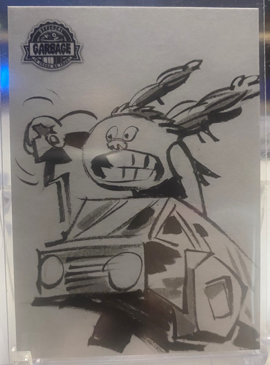 Topps 2023 Garbage Pail Krashers Sketch Card Lowell Isaac 1/1