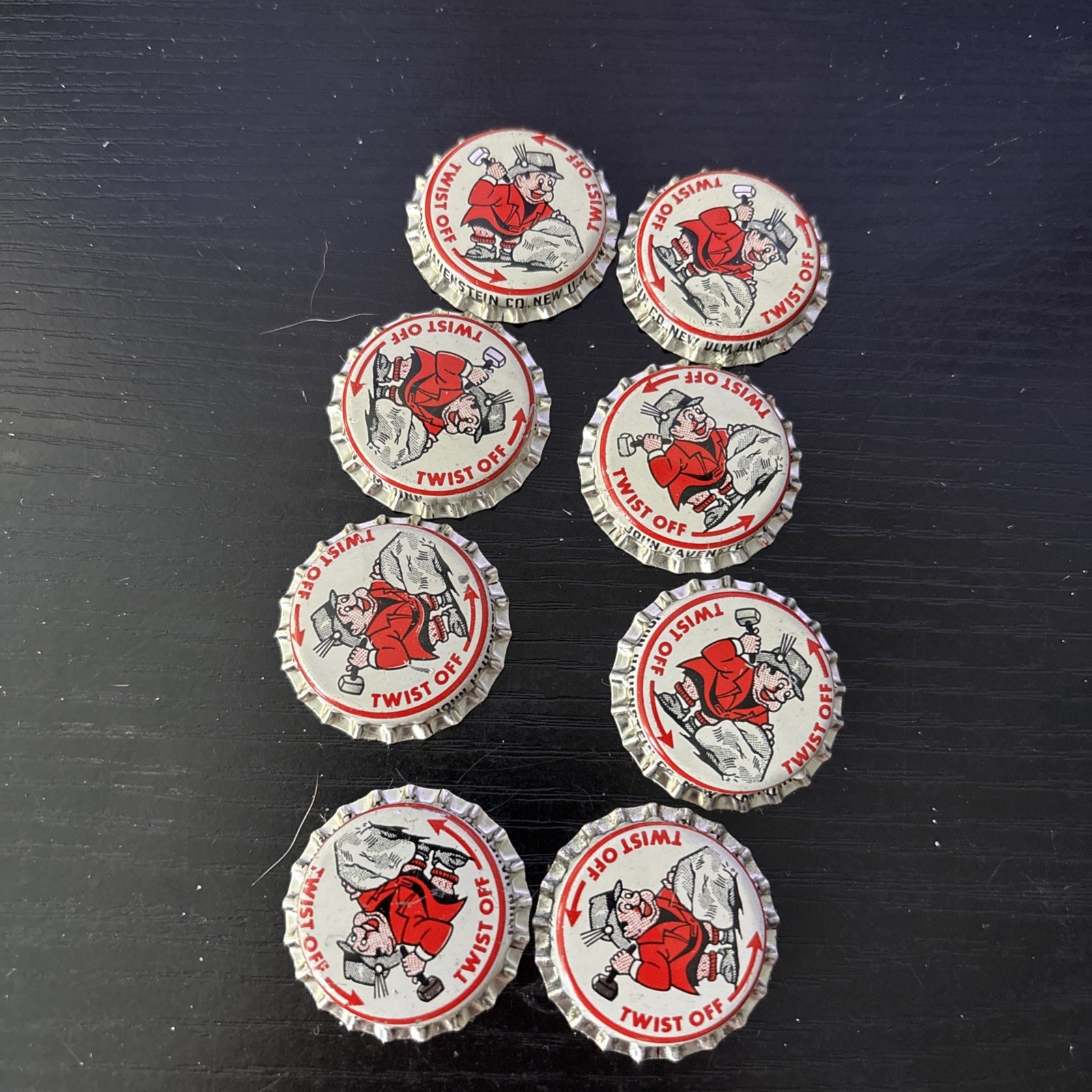 8  Hauenstein Beer Cork Lined Vintage Beer Bottle Caps