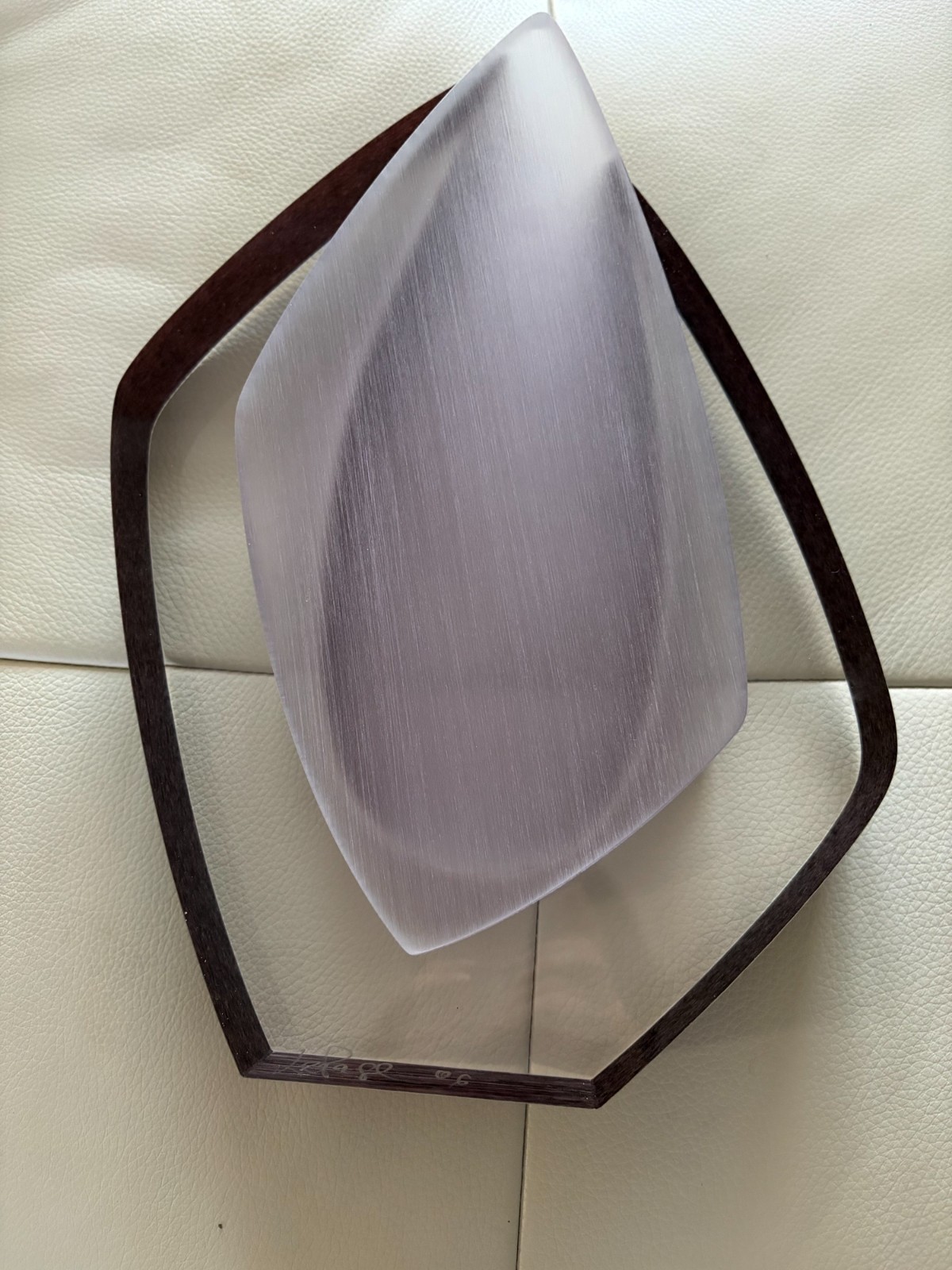Vintage Cec LePage Abstract Lucite Acrylic Sculpture Vase in Light & Deep Purple