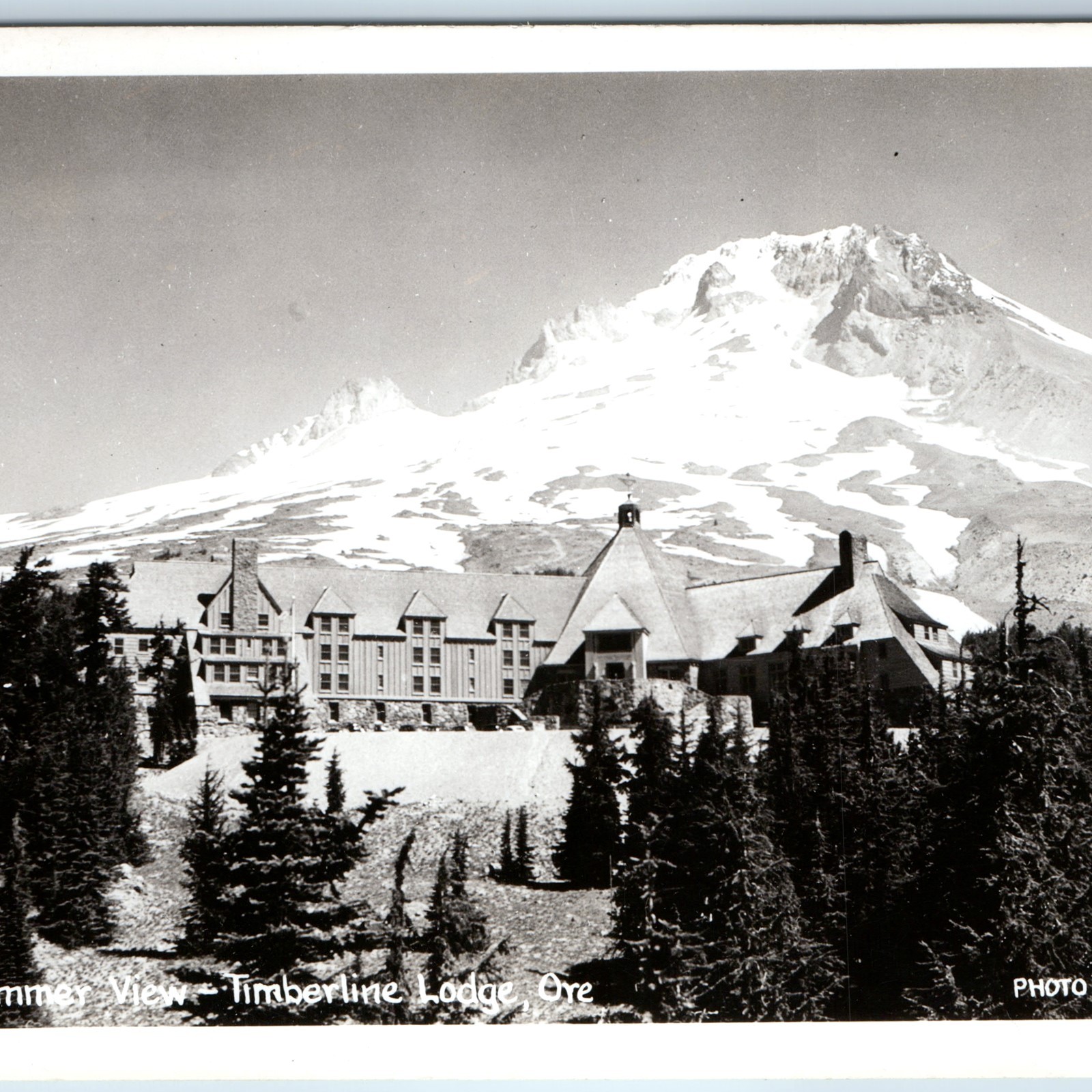 c1940s Timberline Lodge RPPC Mt Hood OR Real Photo Postcard Jim Nutter Mt. Hood