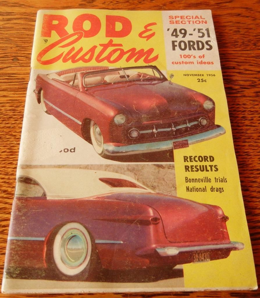 Rod & Custom Magazine November 1956 Special Section on 49\' - 51\' Fords