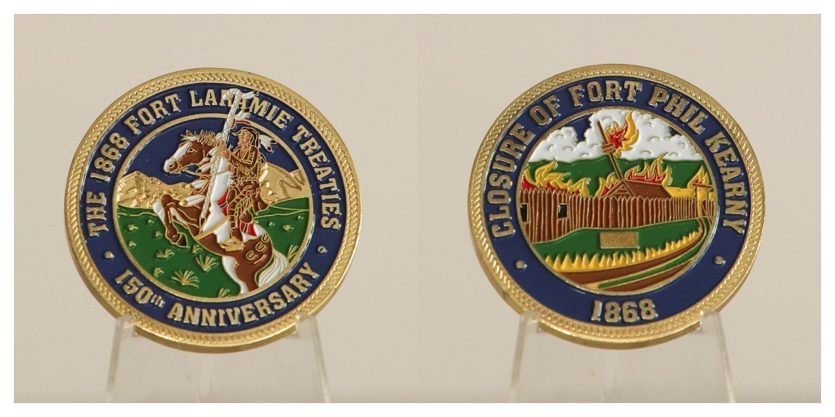 1868 Fort Laramie Treaty 150th Anniversary Challenge Coin  4#H