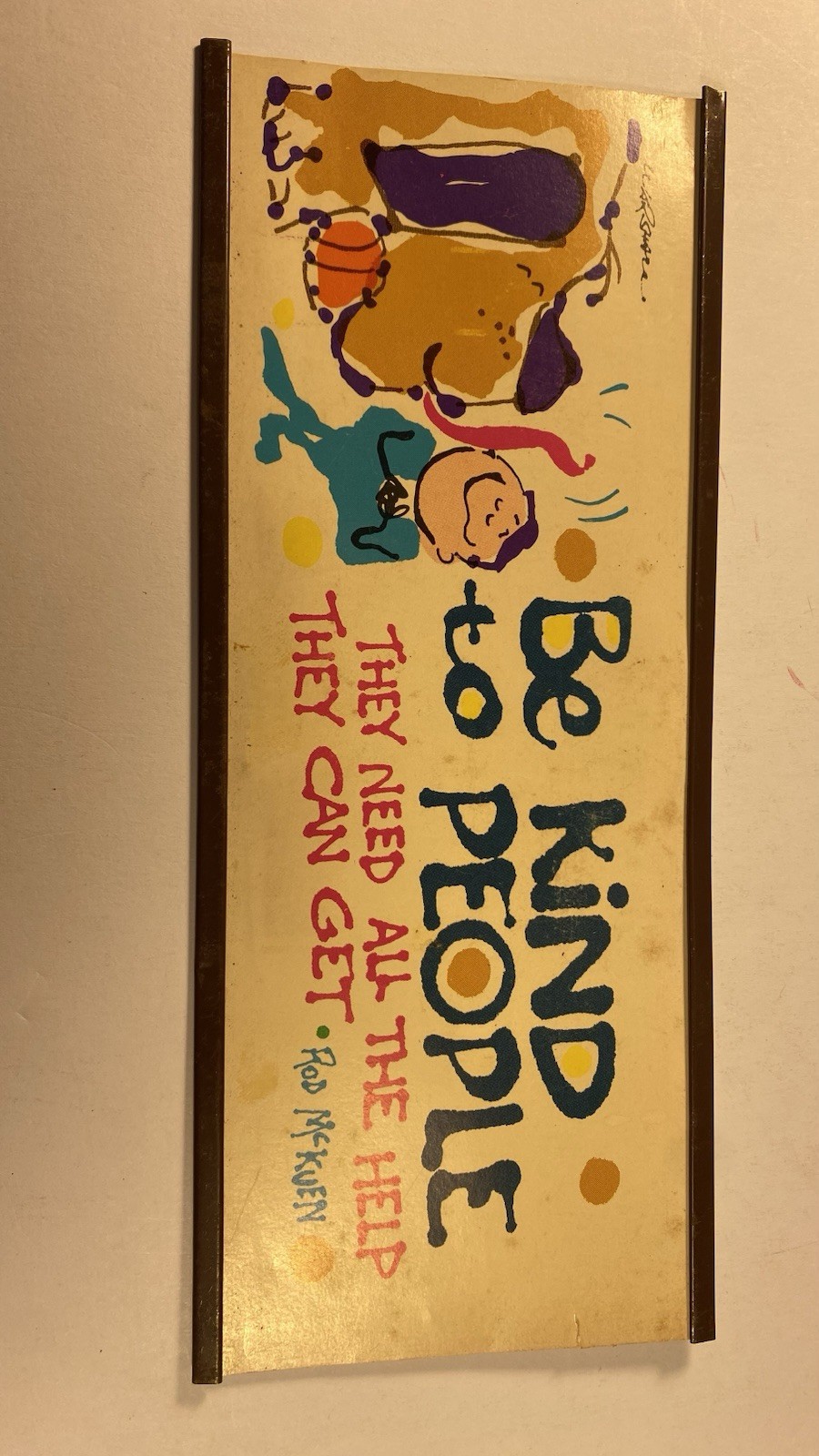 Abbey Press Mini-posters 50649 “Be Kind To People” Rod McKuen