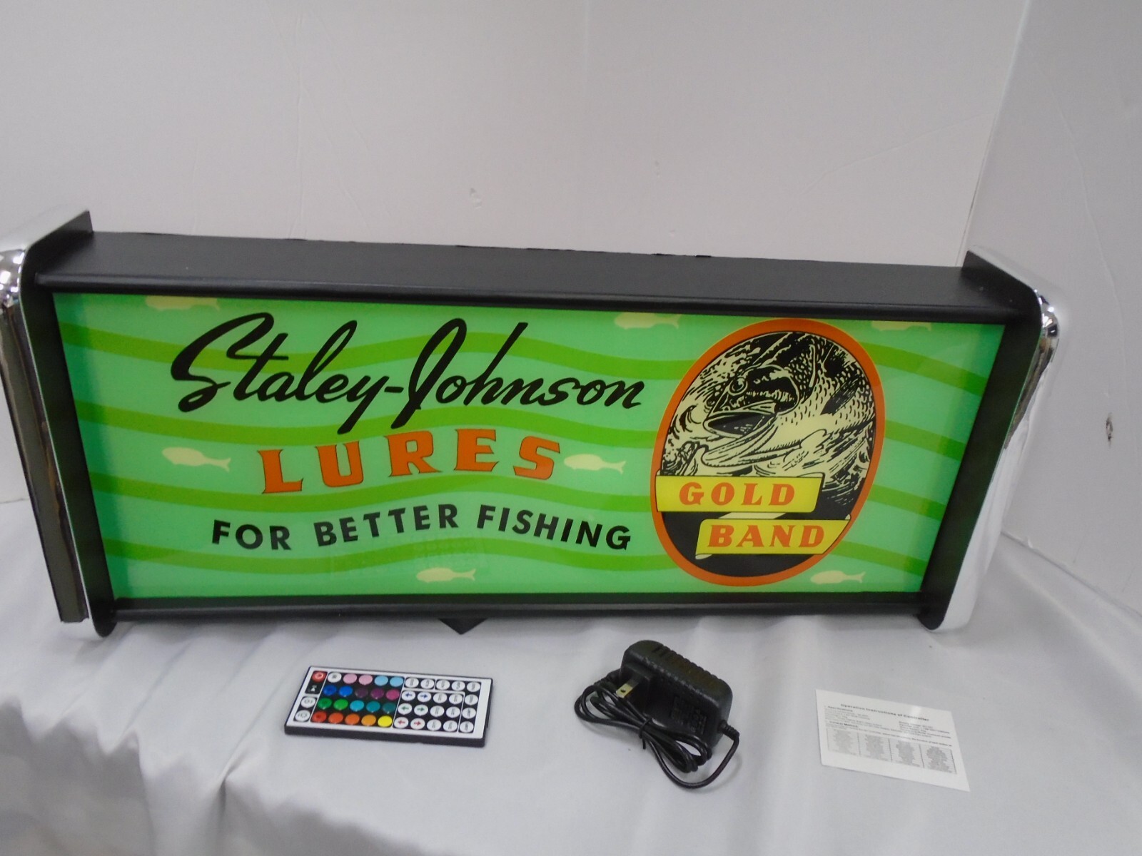 Stanley Johnson Lures LED Display lighted sign lightbox Wall Light