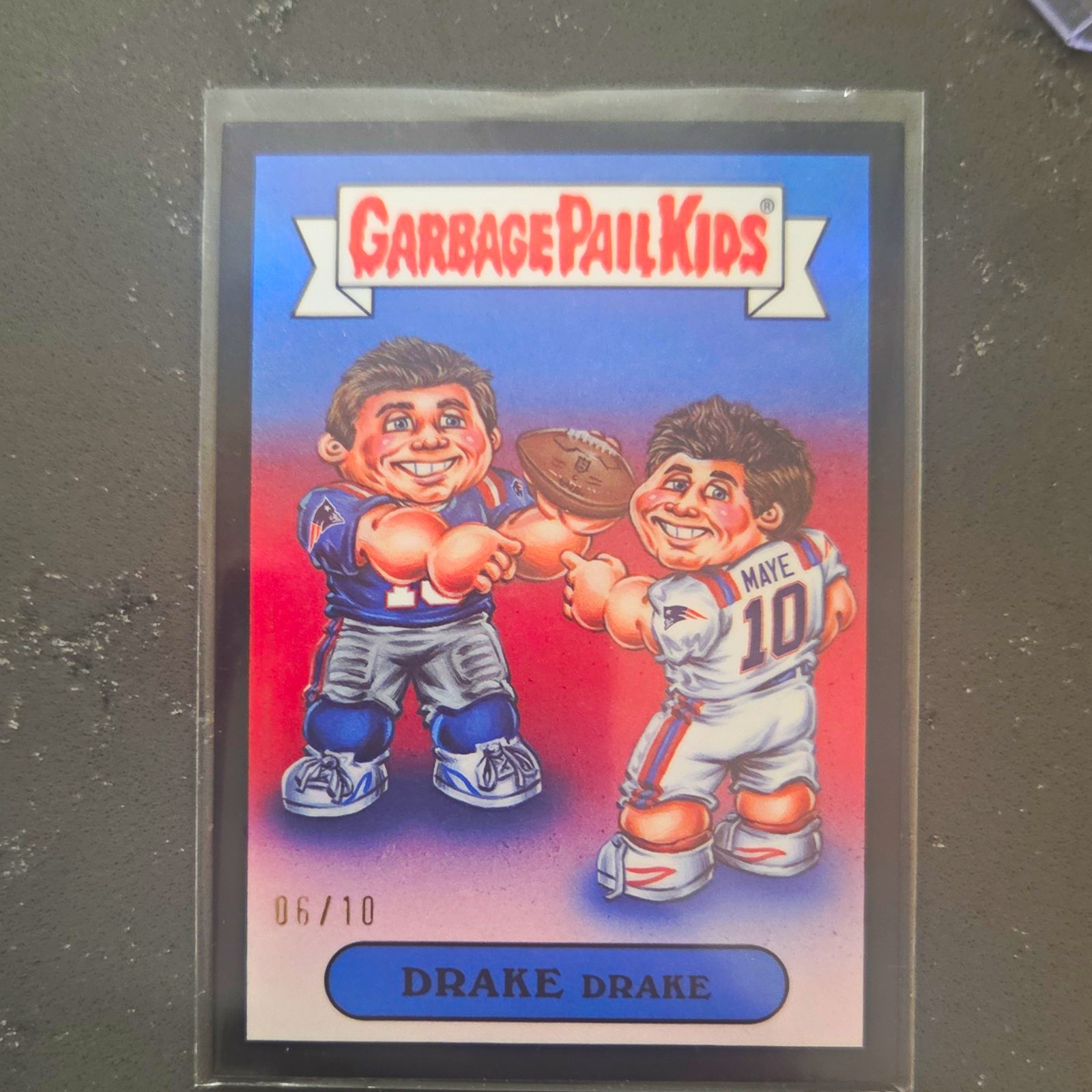 Topps Bowman Chrome Garbage Pail Kids NFL Drake Maye GPK NFLG-DM 06/10