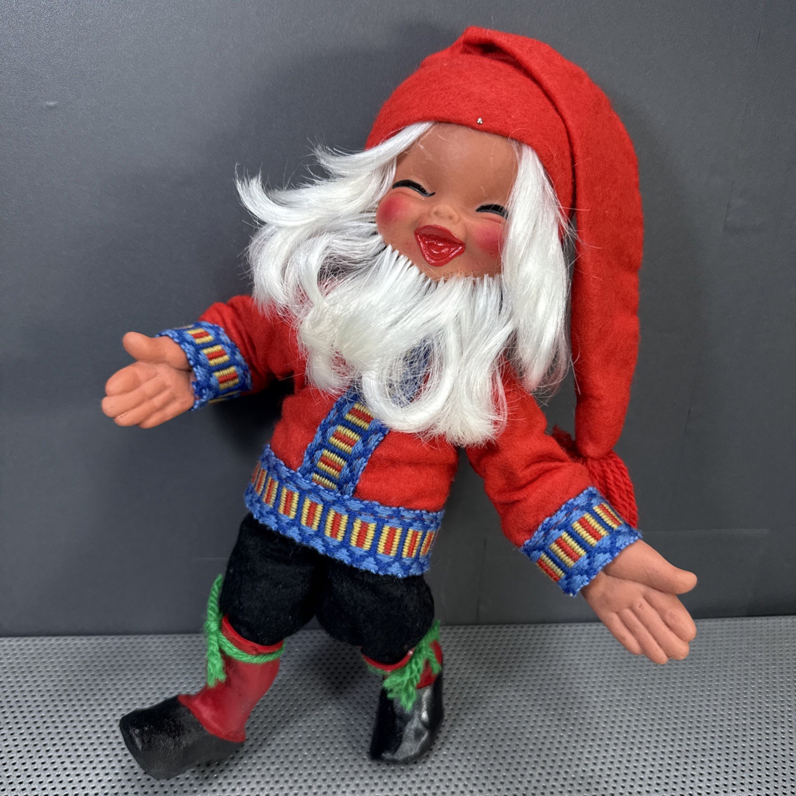 Vintage Arne Hasle Askim Norge Nordic Christmas Folklore Nisse Elf Gnome Doll