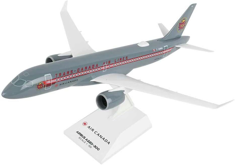 Skymarks SKR1083 Air Canada Airbus A220-300 Retro 1/100 Desk Jet Model Airplane