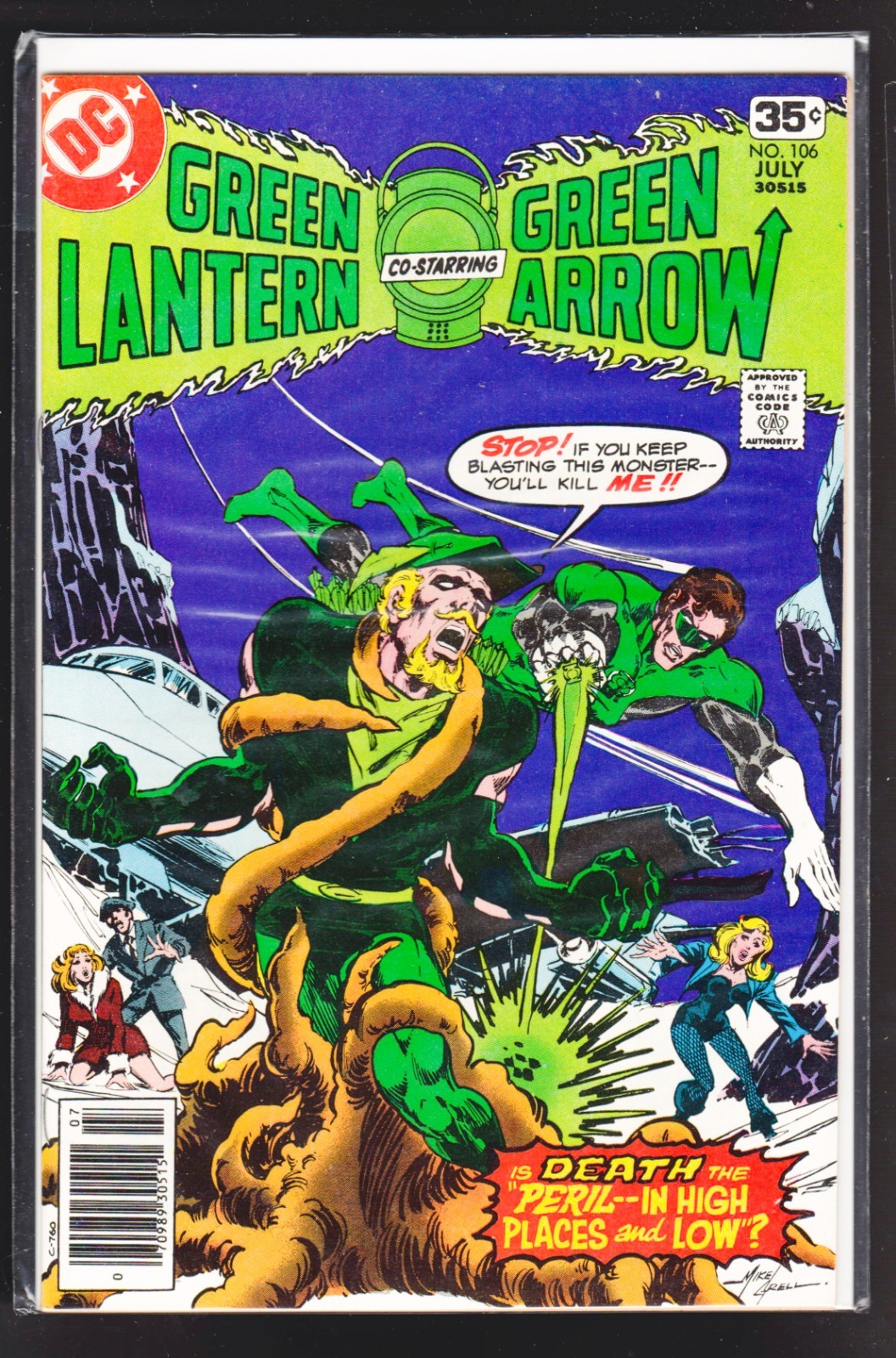 GREEN LANTERN/ARROW #106 NM 9.4 1978 NICE HIGH GRADE COPY BRONZE AGE HAL JORDAN