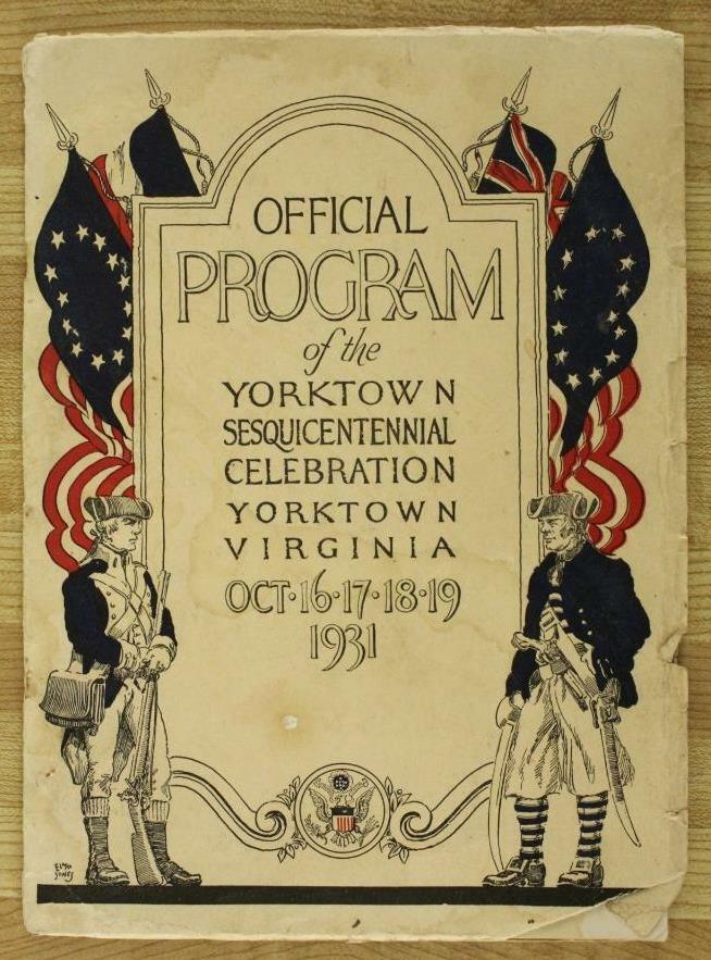 Vintage Paper OFFICIAL PROGRAM Yorktown Sesquicentennial Celebration Oct 1931