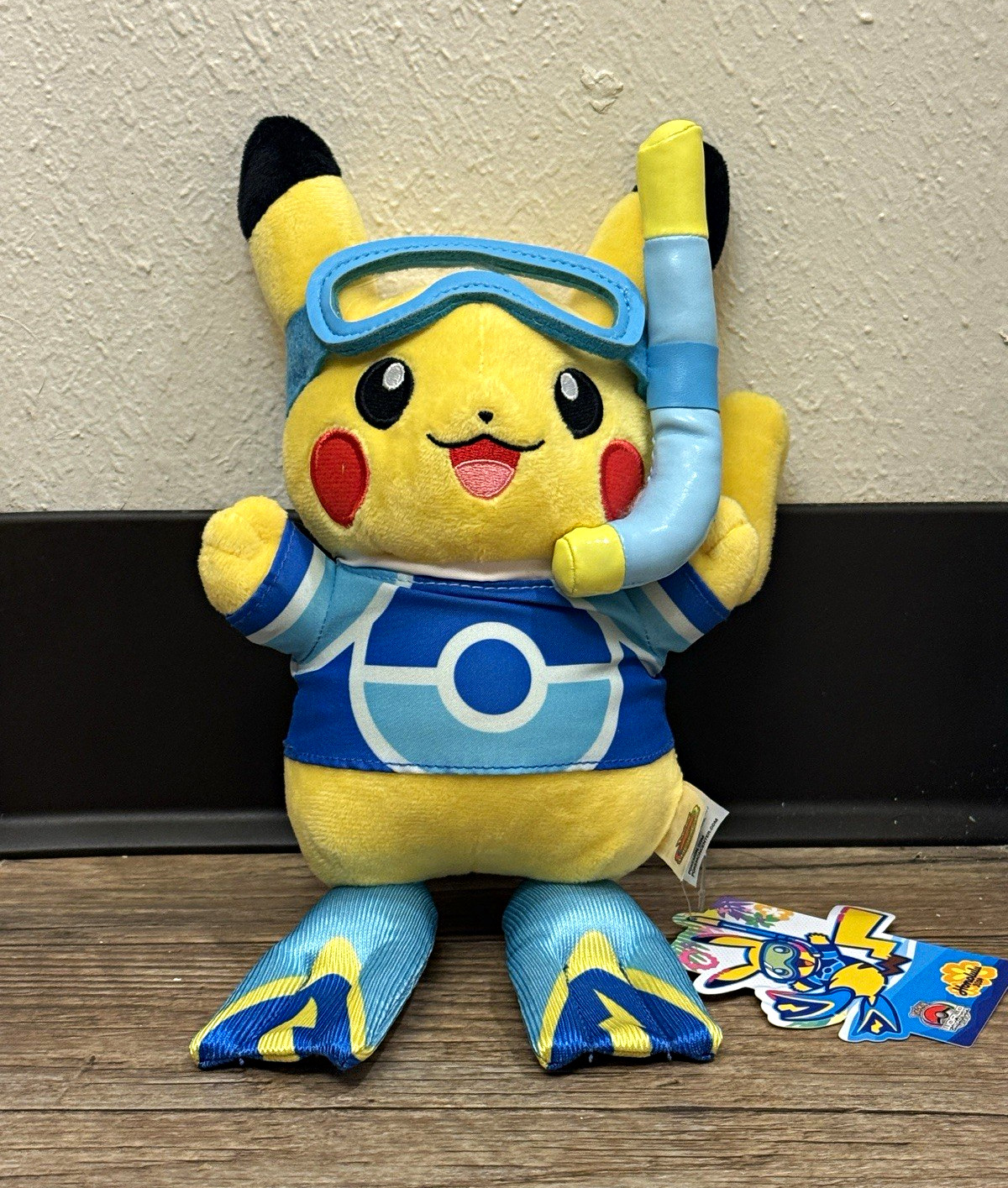 Pokémon Center Scuba Pikachu Plush w/ Tag - Worlds Honolulu 2024 *RARE*