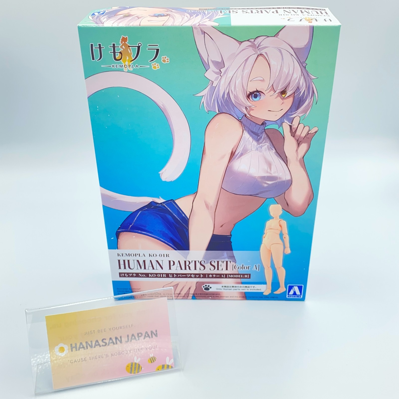 Aoshima KEMOPLA KO-01R Human Parts Set Color A 135mm Plastic Model Kit New Japan