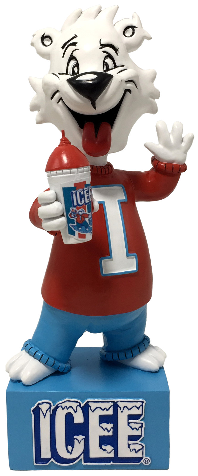 ICEE Bear Tongue Out Red Bobblehead